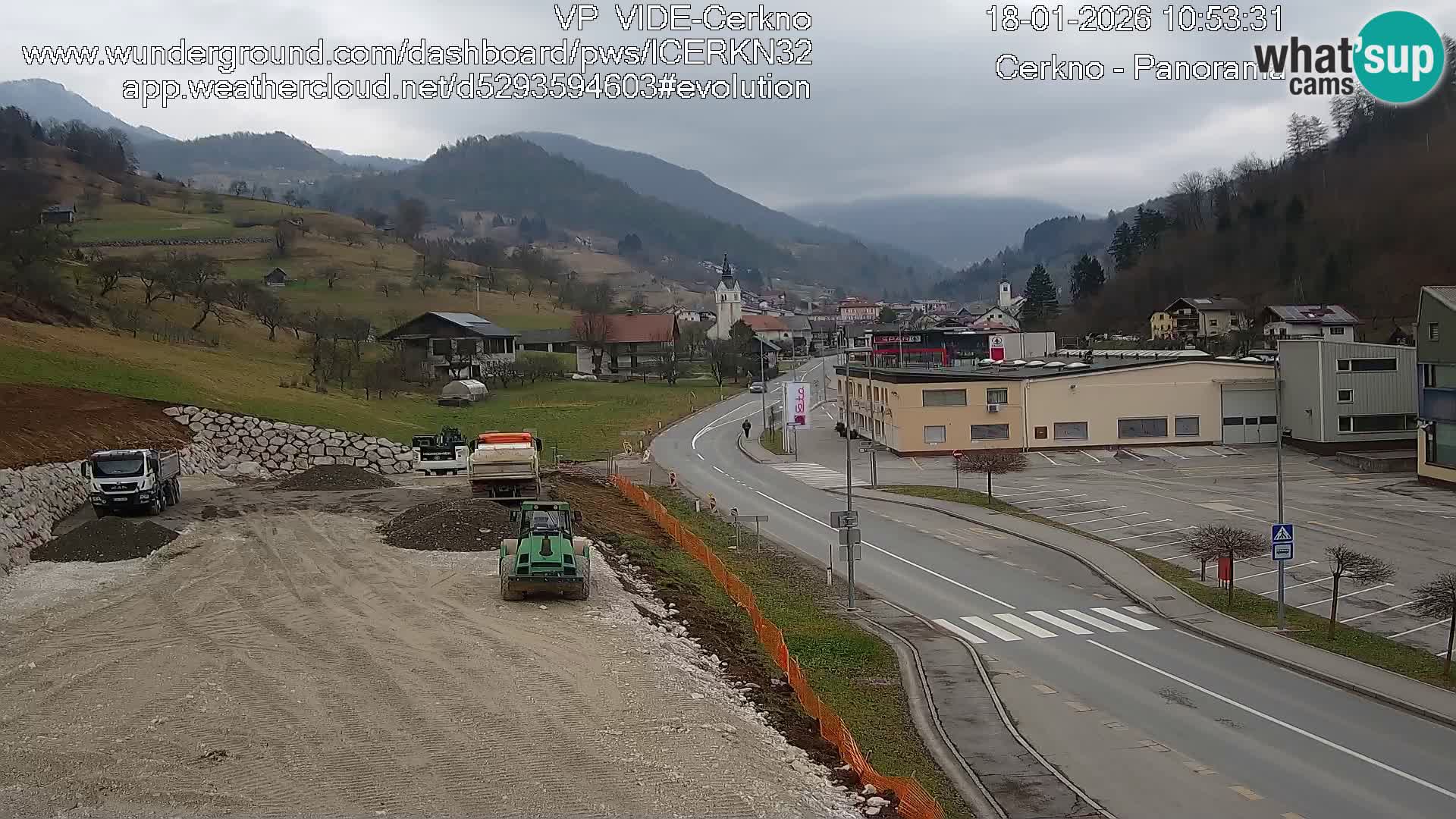 Cerkno entrada a la ciudad Webcam en vivo