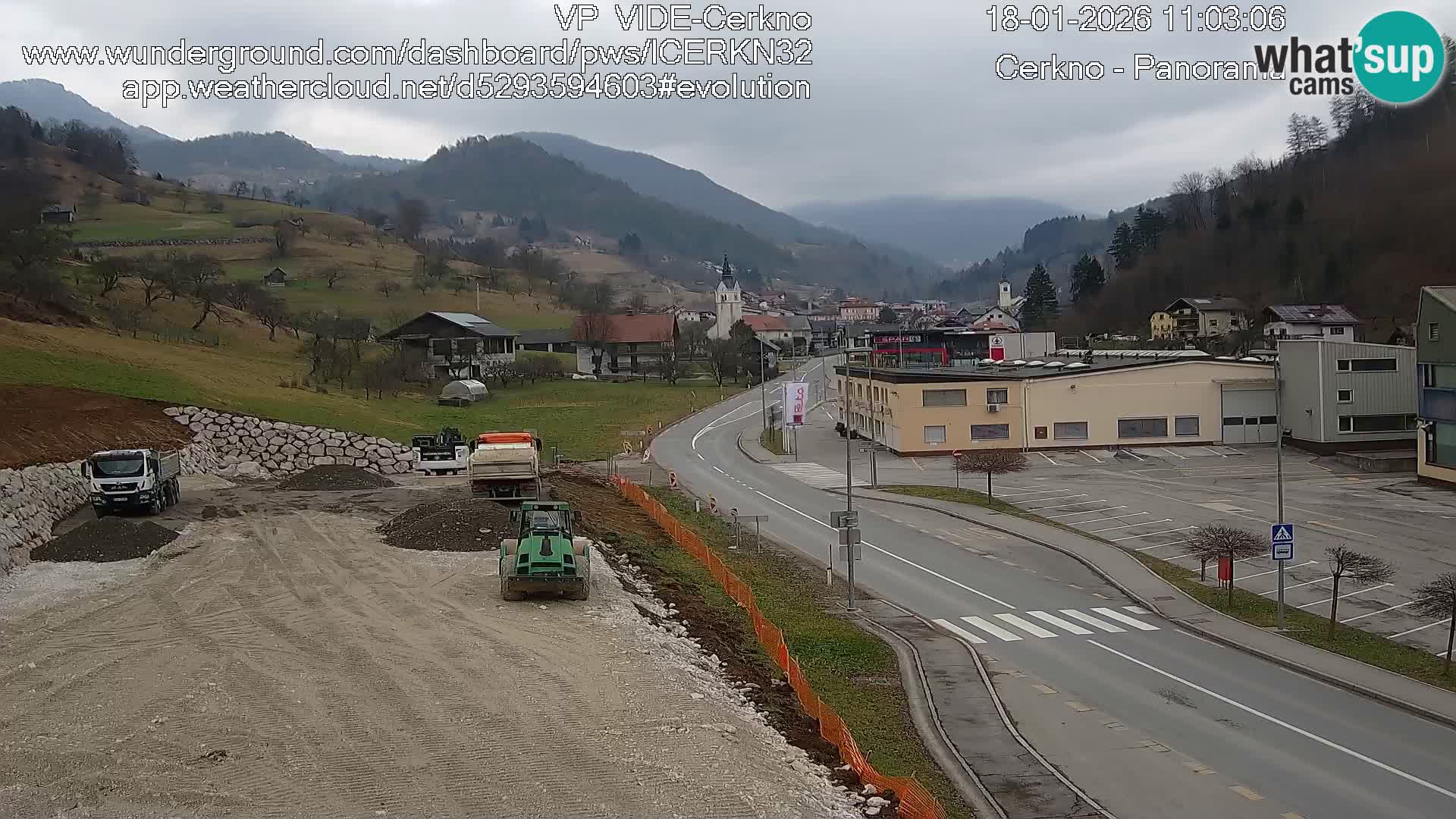 Cerkno city entrance Live Webcam