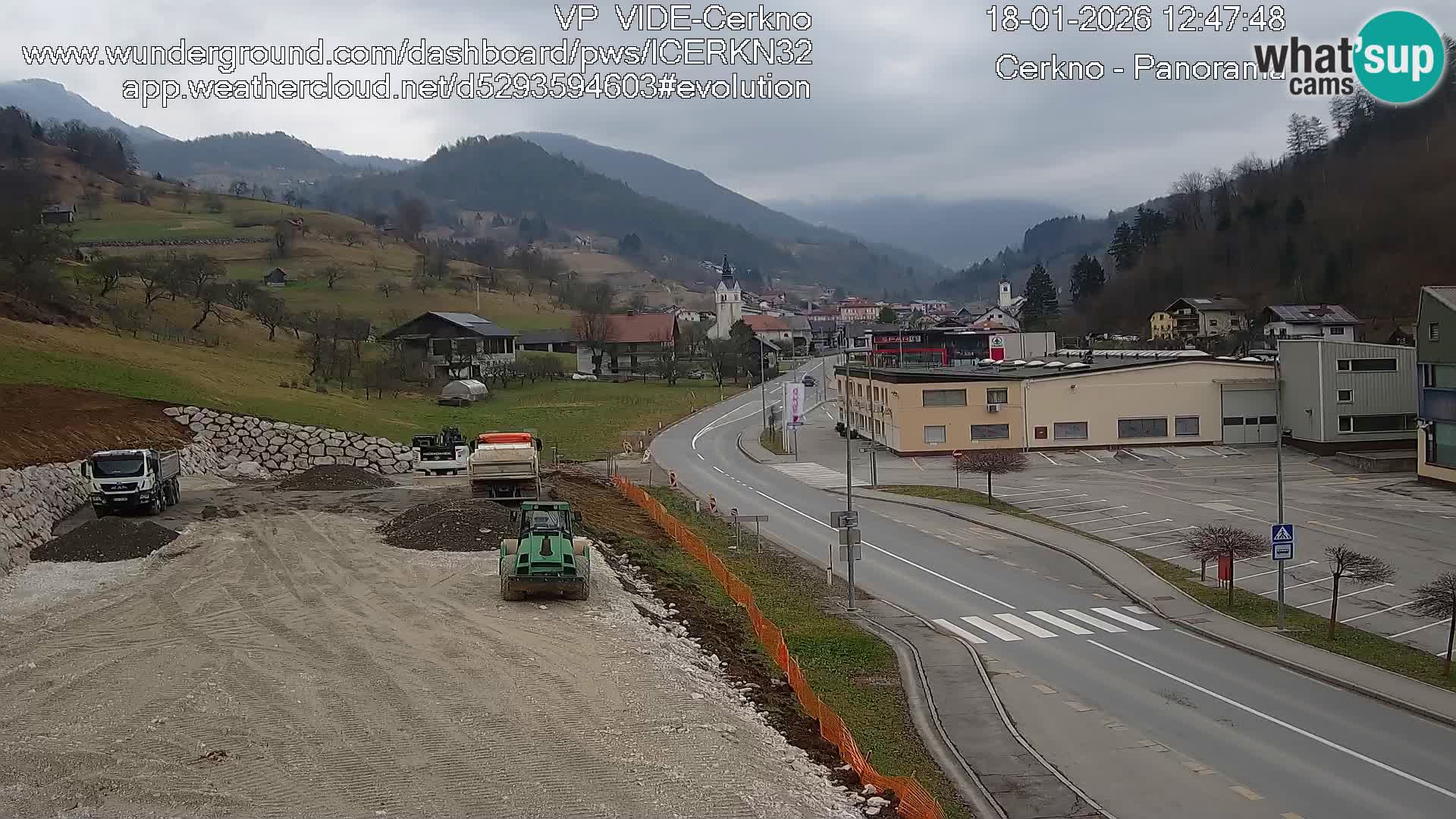 Cerkno entrada a la ciudad Webcam en vivo