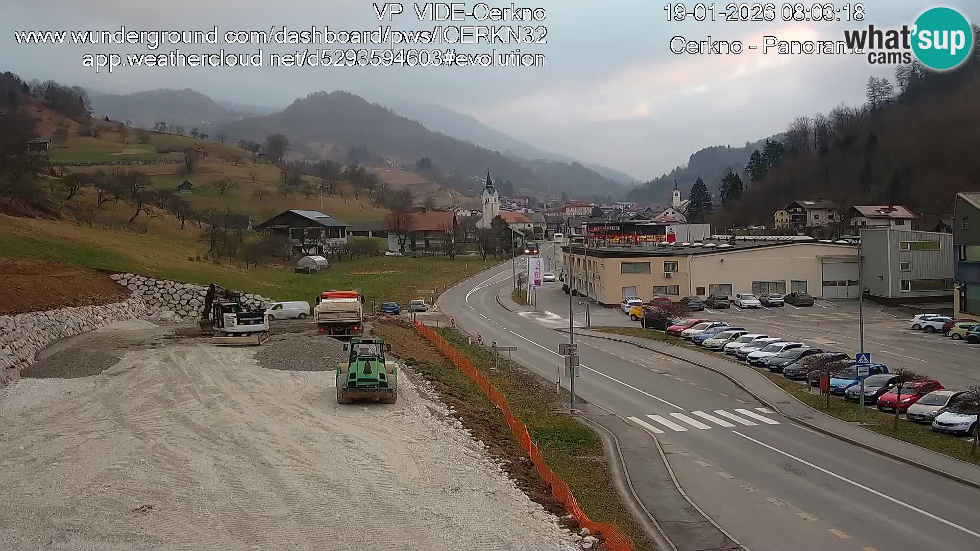 Cerkno city entrance Live Webcam