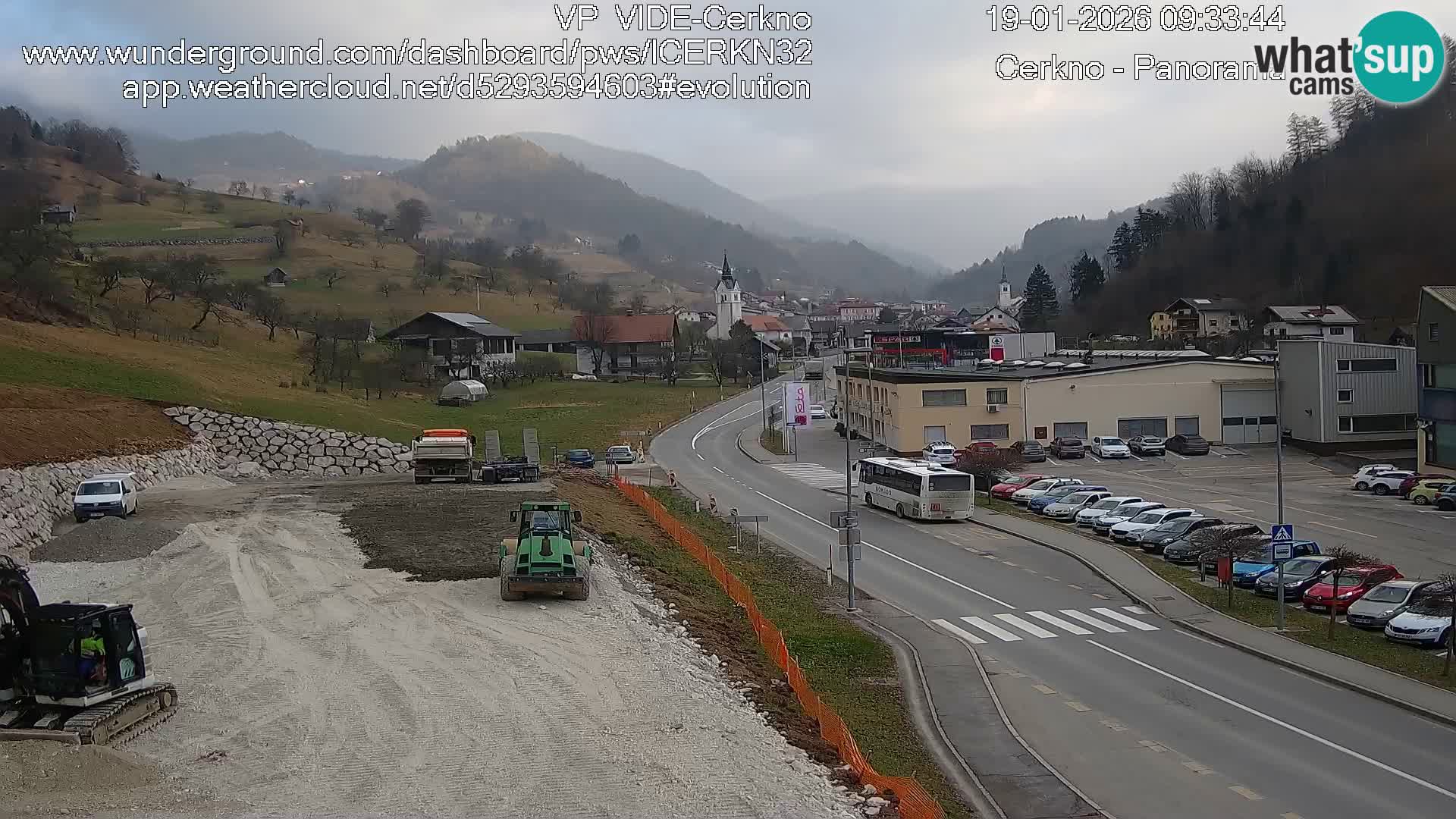 Cerkno city entrance Live Webcam
