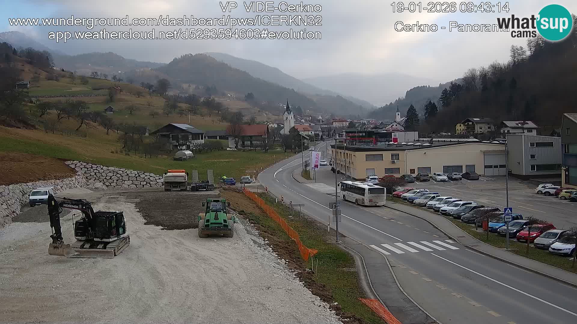 Cerkno city entrance Live Webcam