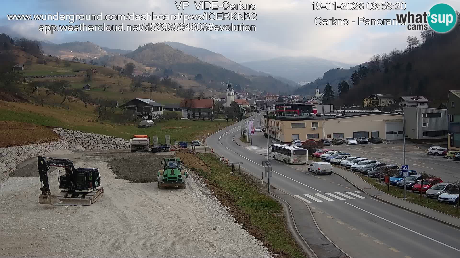 Cerkno city entrance Live Webcam