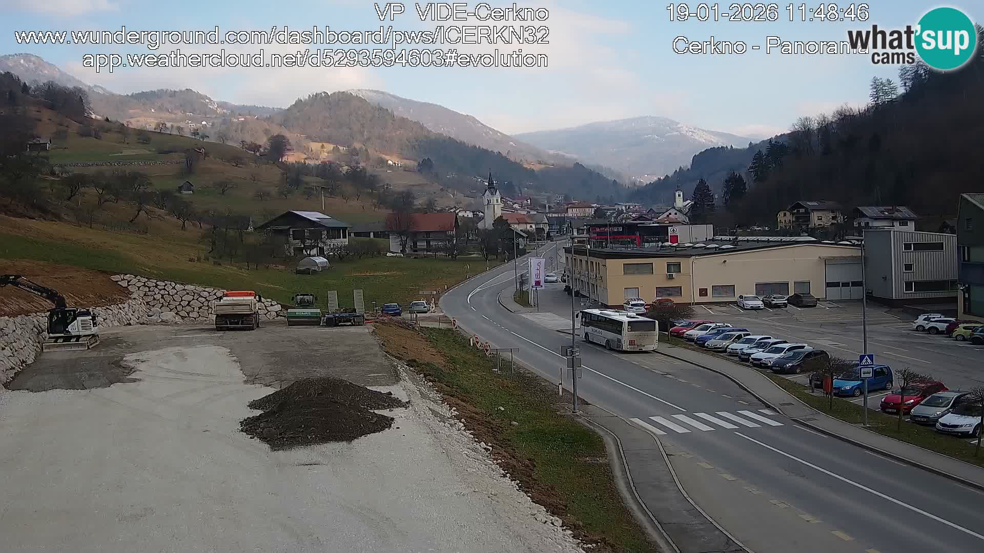 Cerkno city entrance Live Webcam
