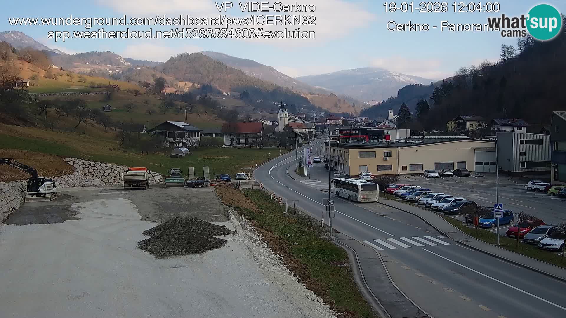 Cerkno city entrance Live Webcam