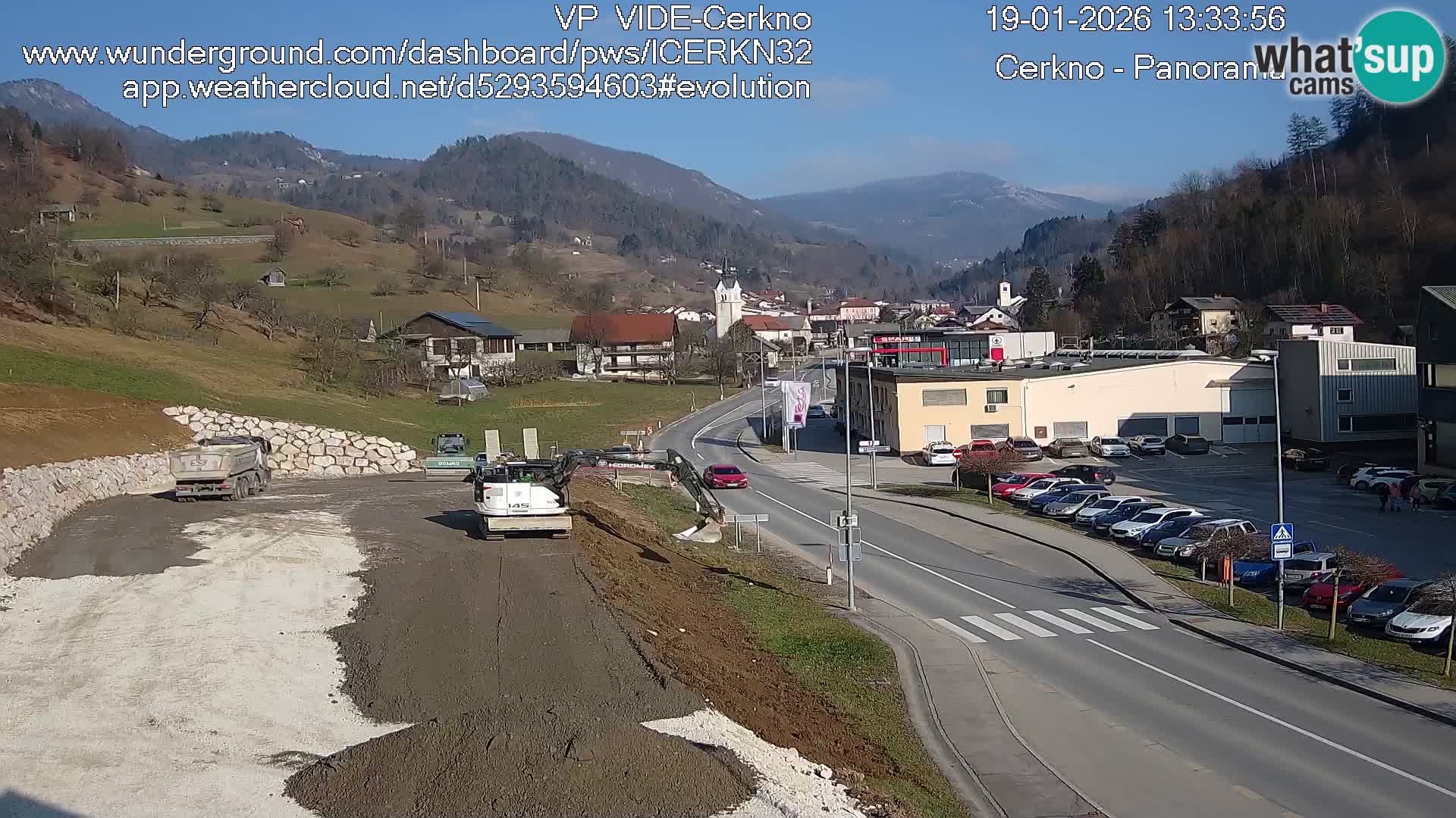 Cerkno city entrance Live Webcam