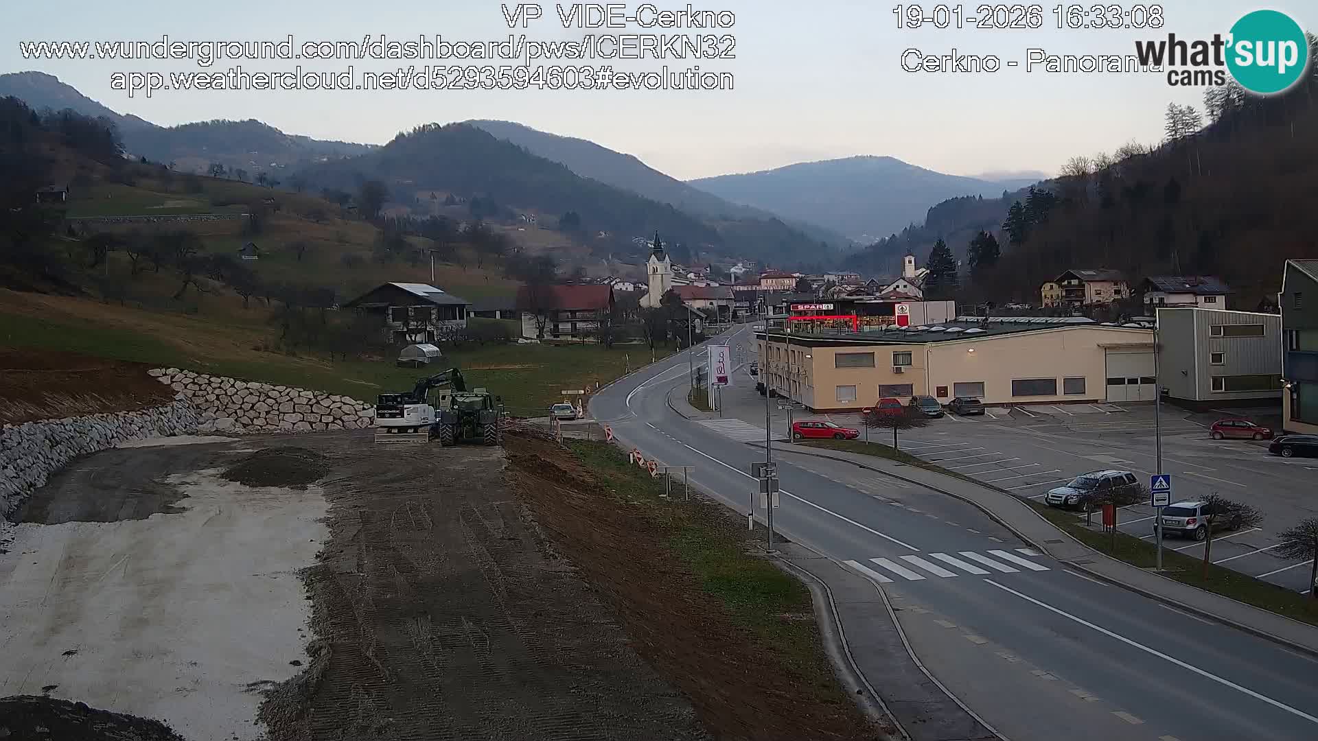 Cerkno city entrance Live Webcam