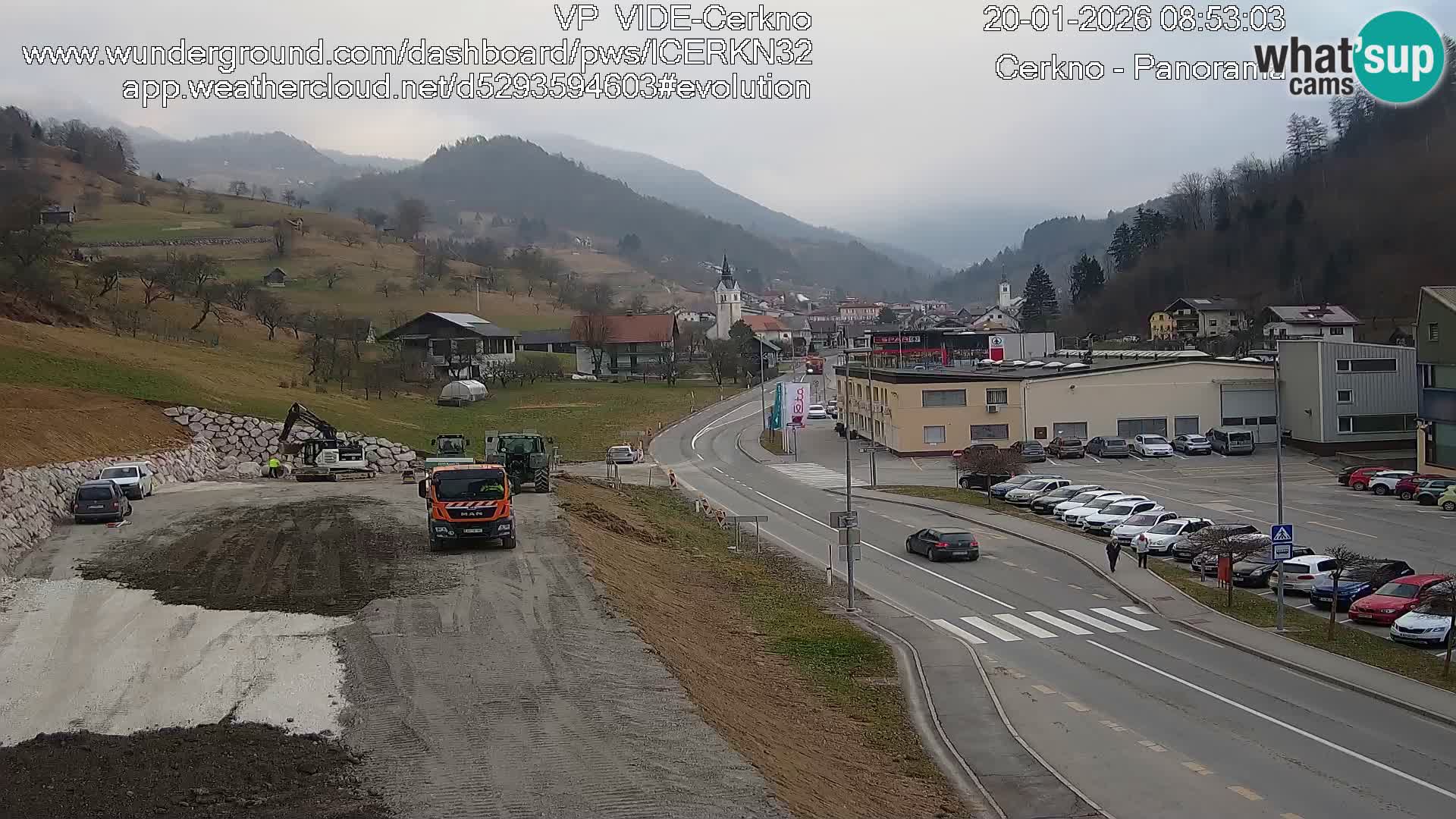 Cerkno city entrance Live Webcam