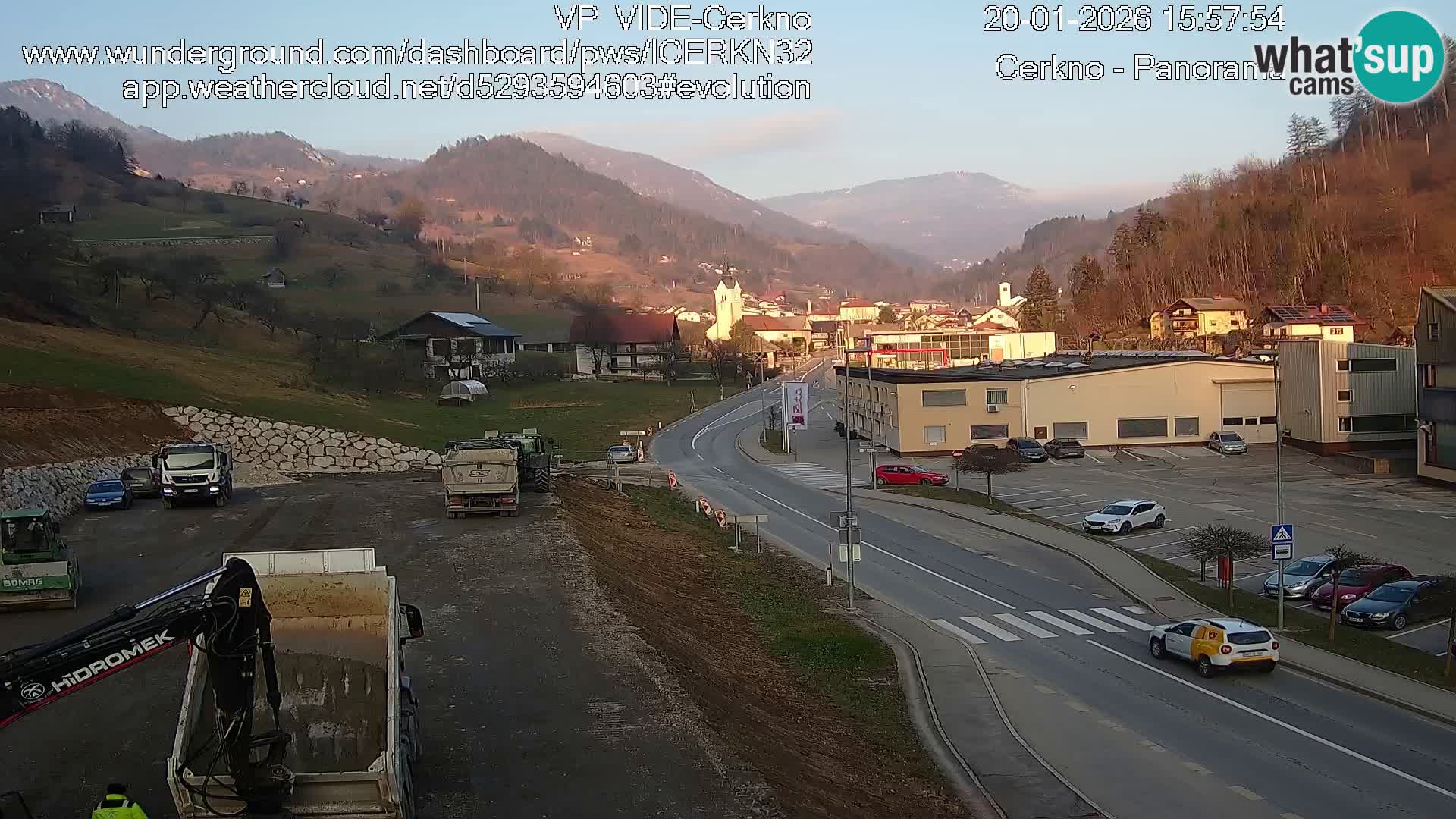 Cerkno entrada a la ciudad Webcam en vivo