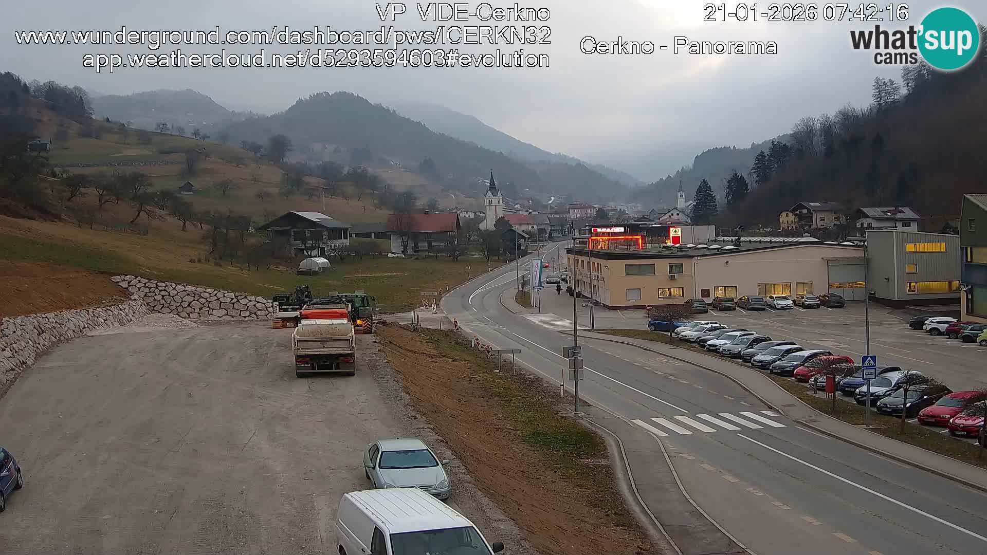Cerkno entrada a la ciudad Webcam en vivo