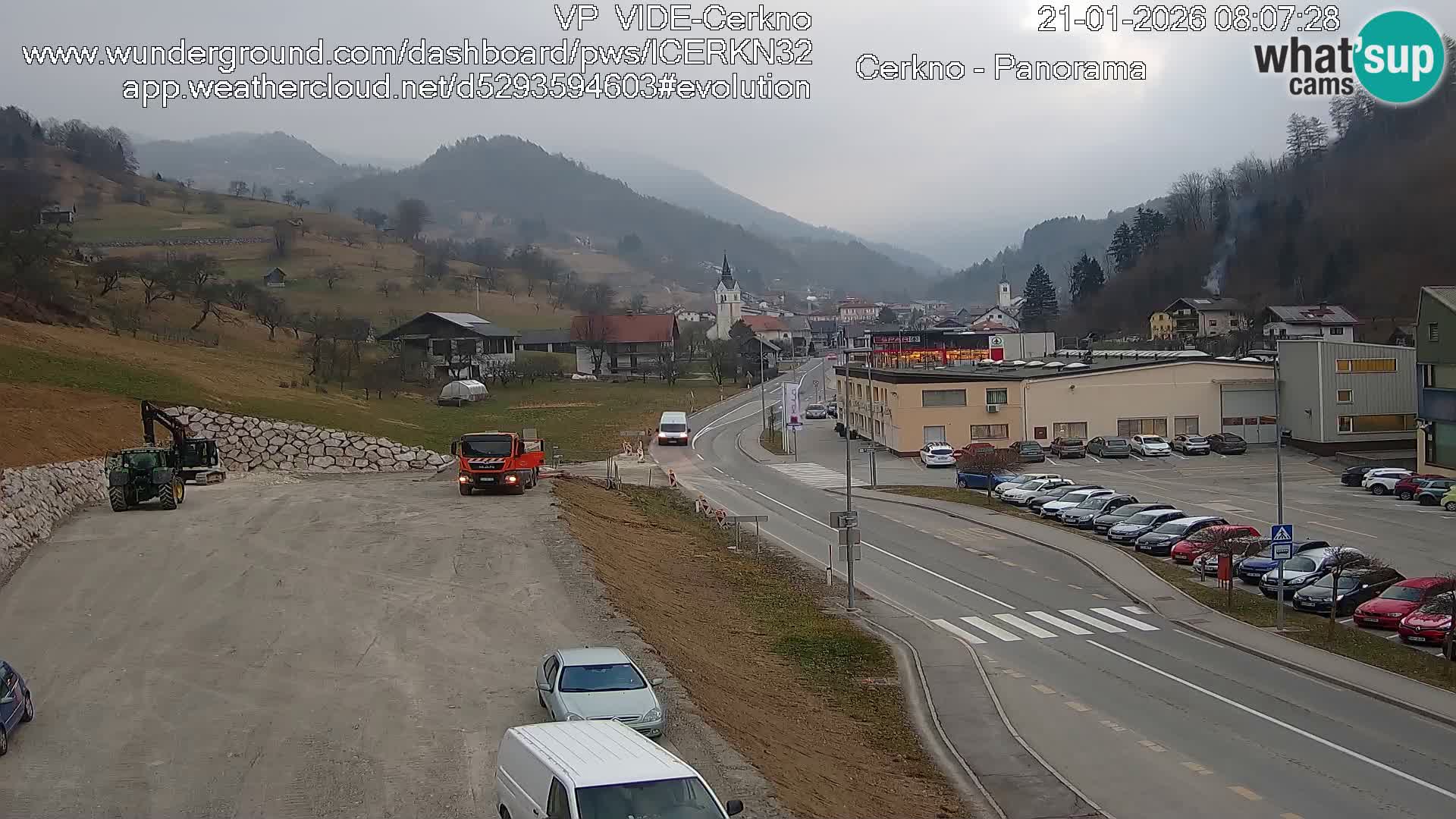 Cerkno entrada a la ciudad Webcam en vivo