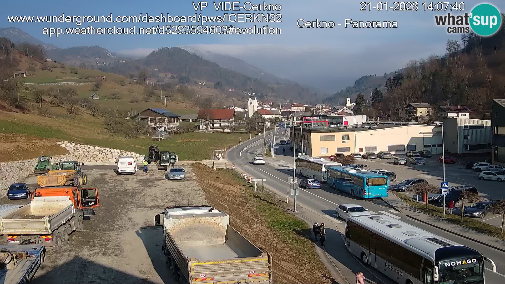 Cerkno city entrance Live Webcam