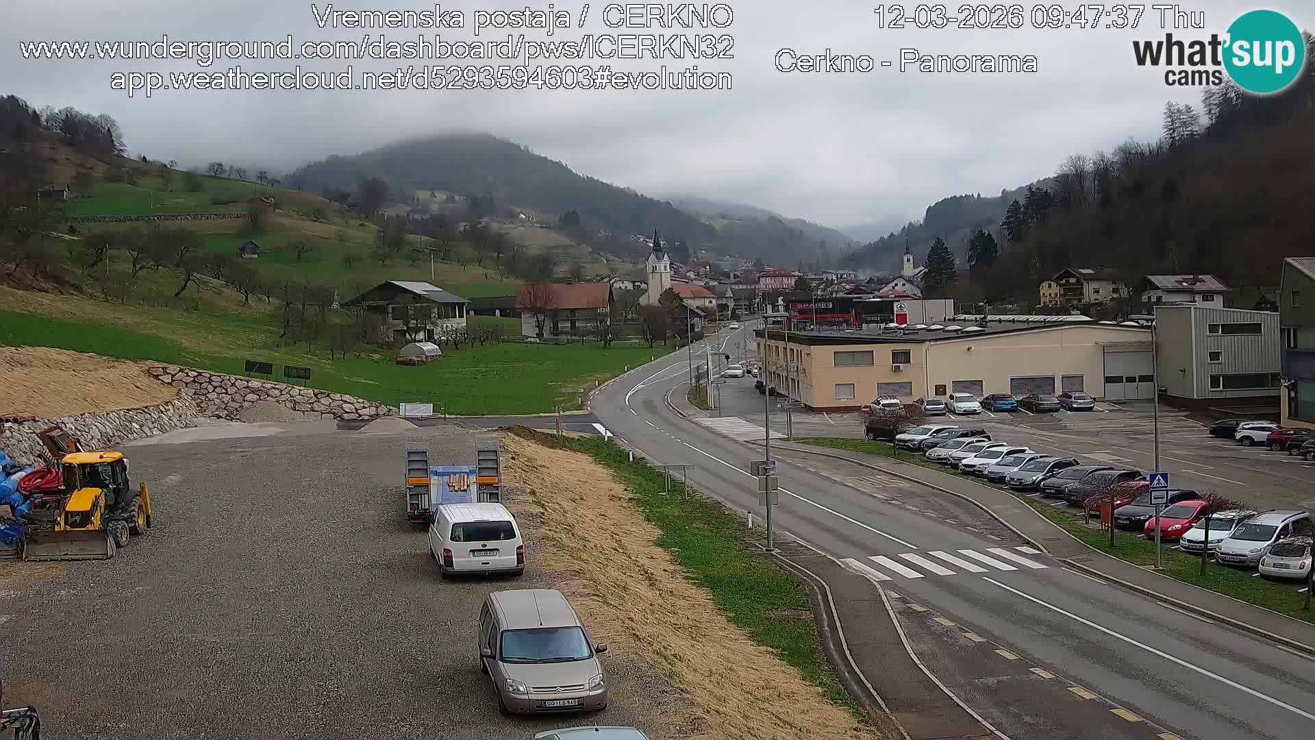 Cerkno entrada a la ciudad Webcam en vivo