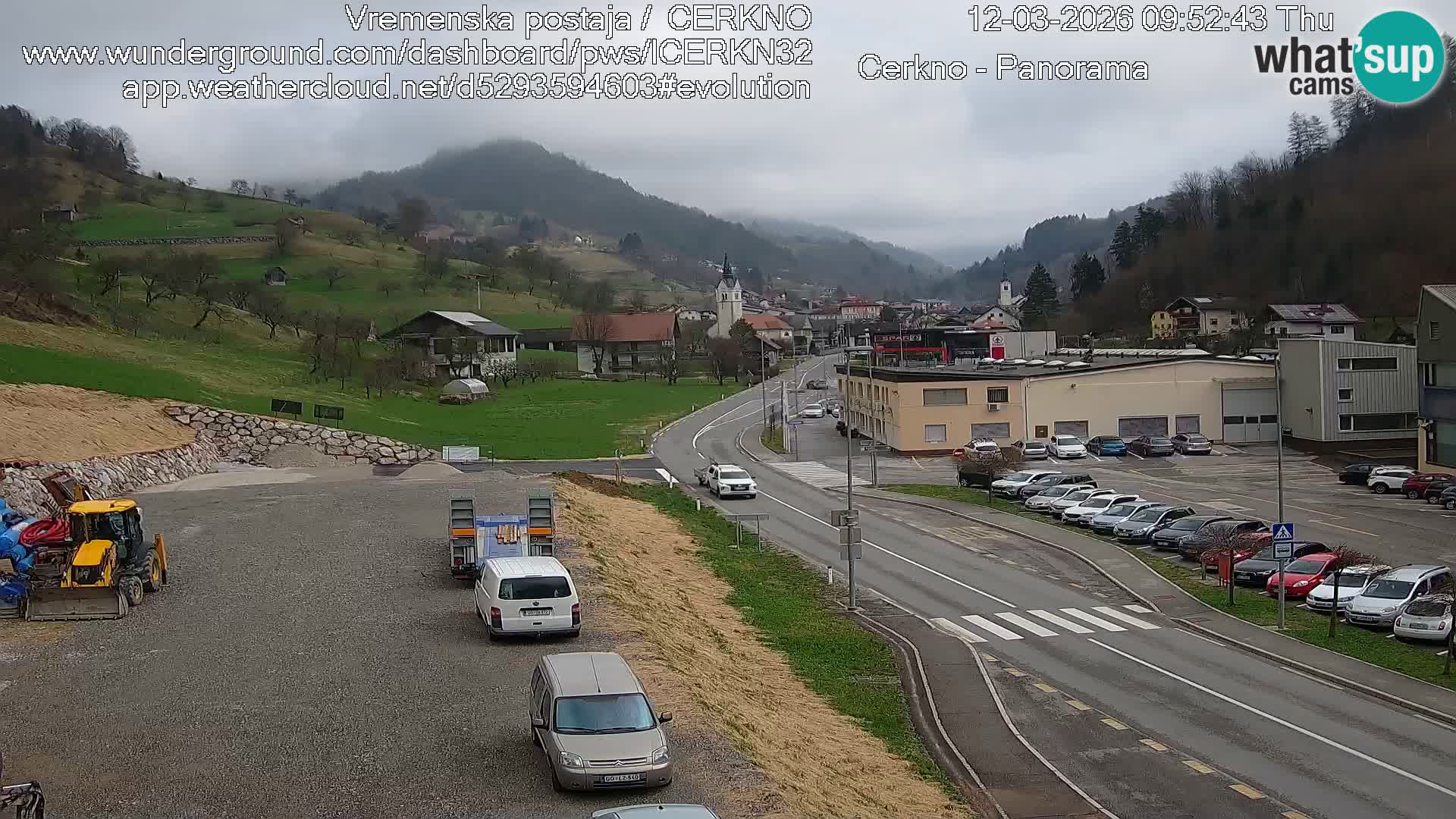 Cerkno city entrance Live Webcam
