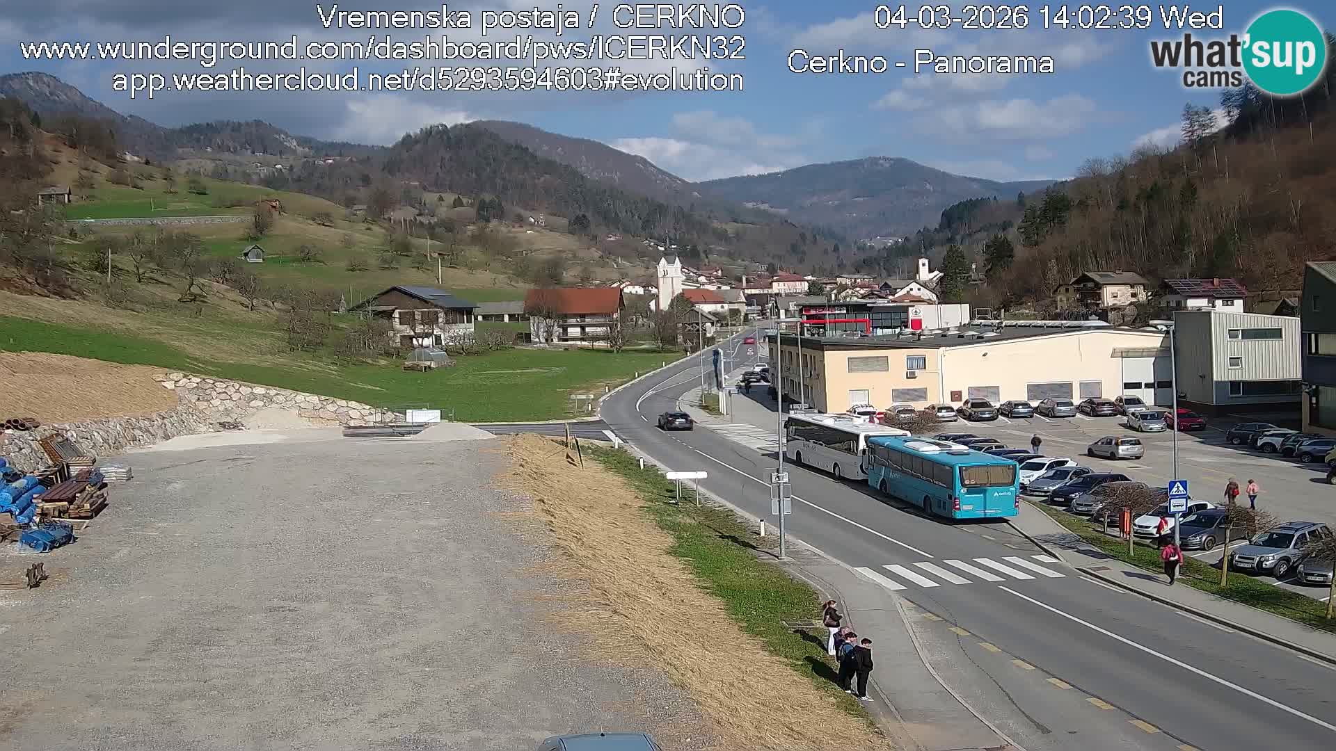 Cerkno city entrance Live Webcam
