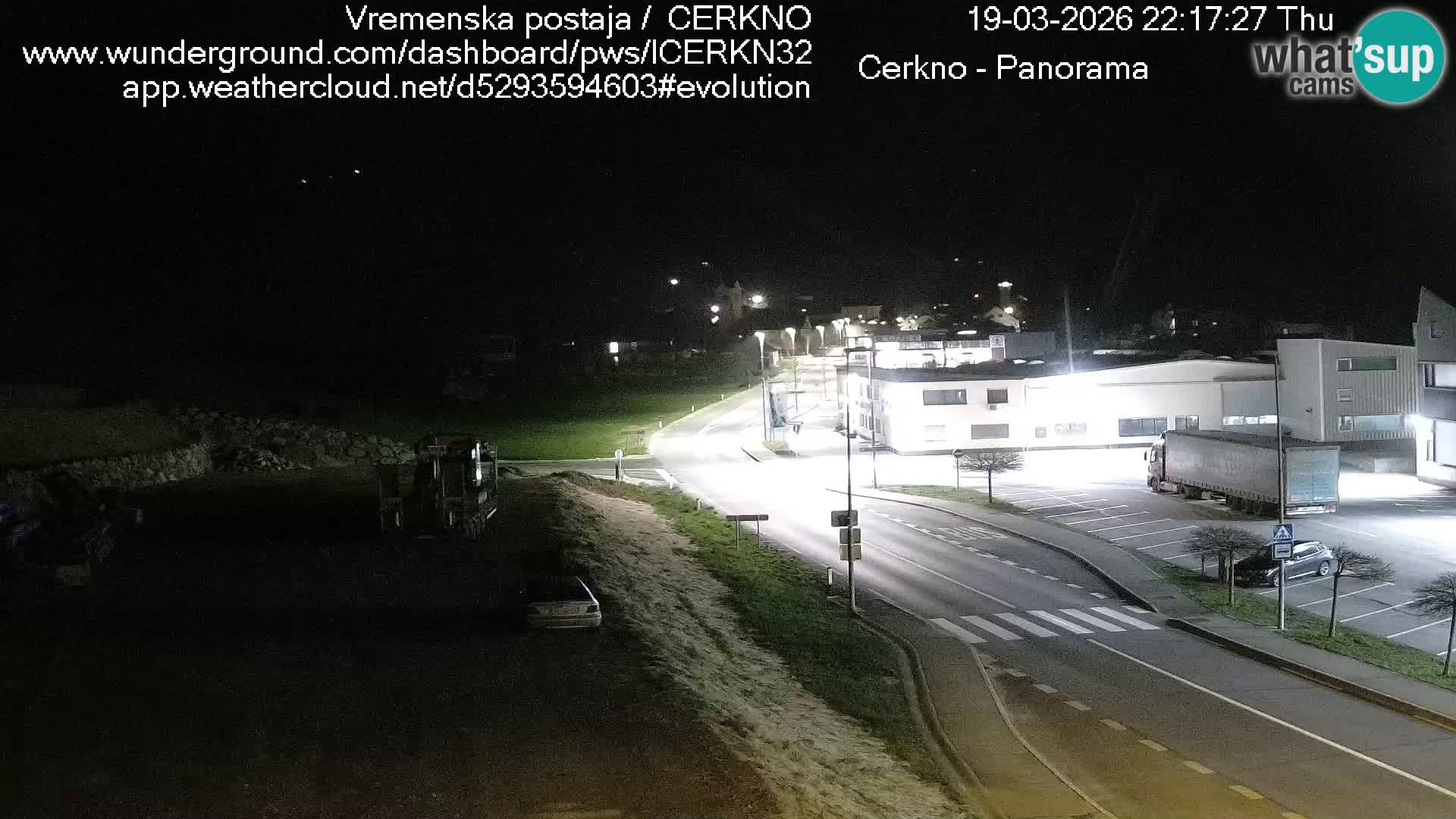 Cerkno city entrance Live Webcam
