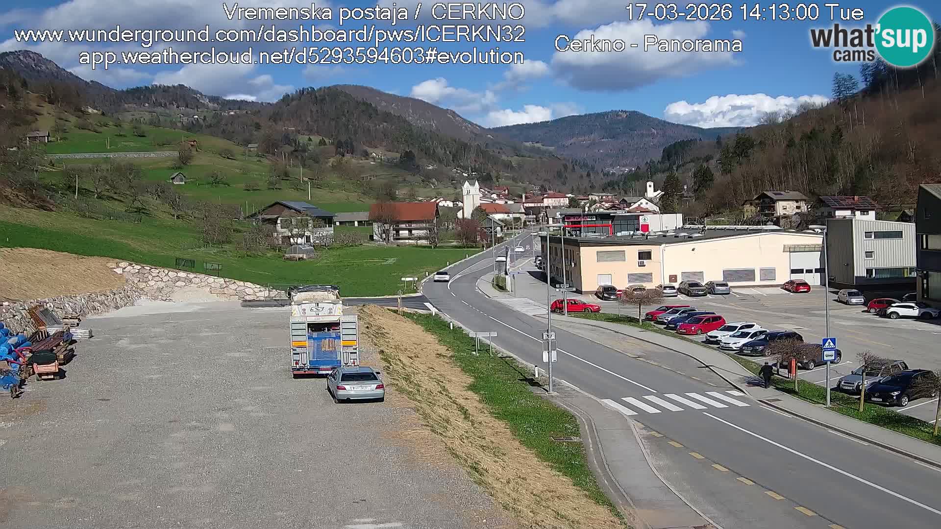 Cerkno city entrance Live Webcam