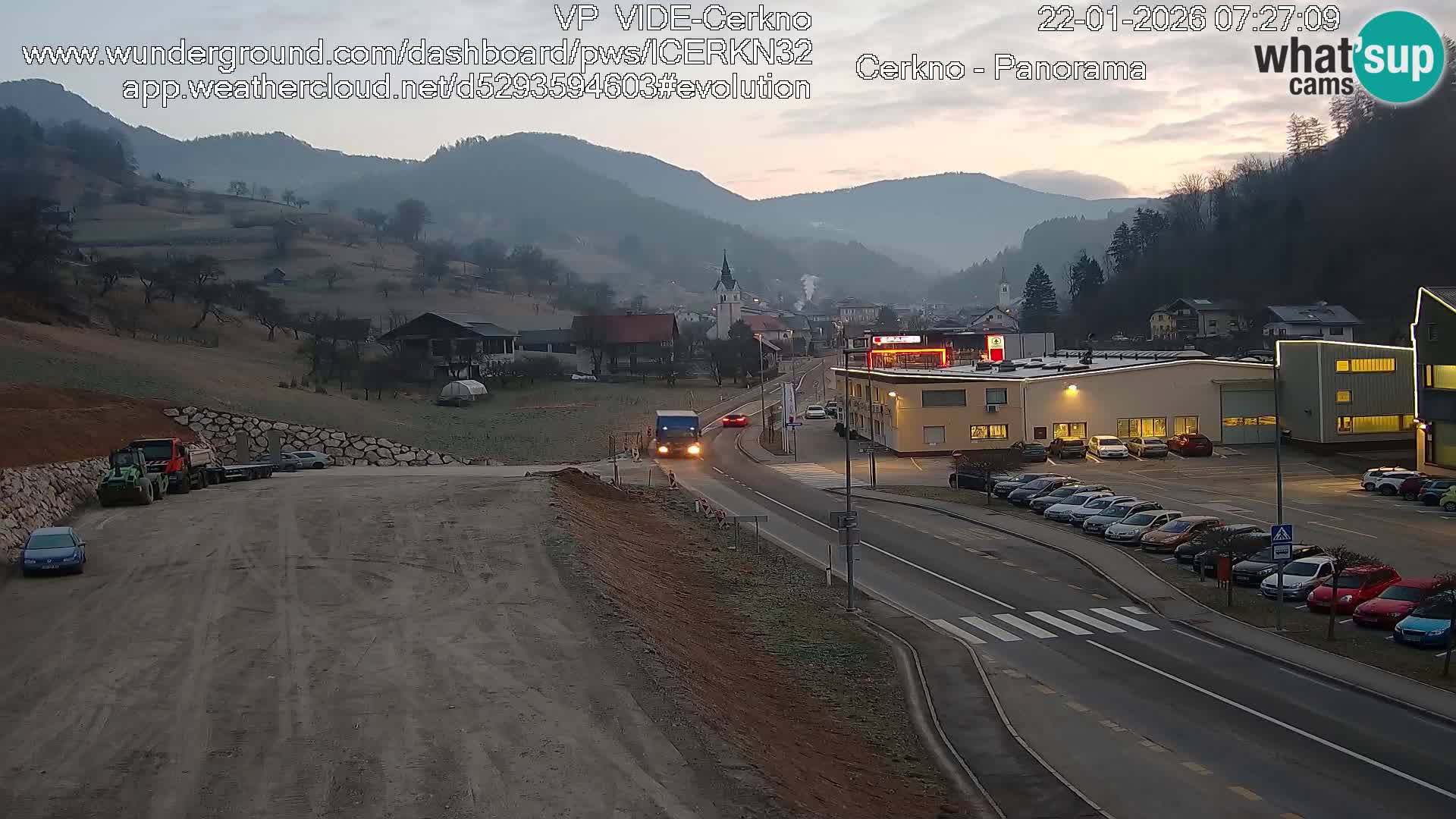 Cerkno entrada a la ciudad Webcam en vivo