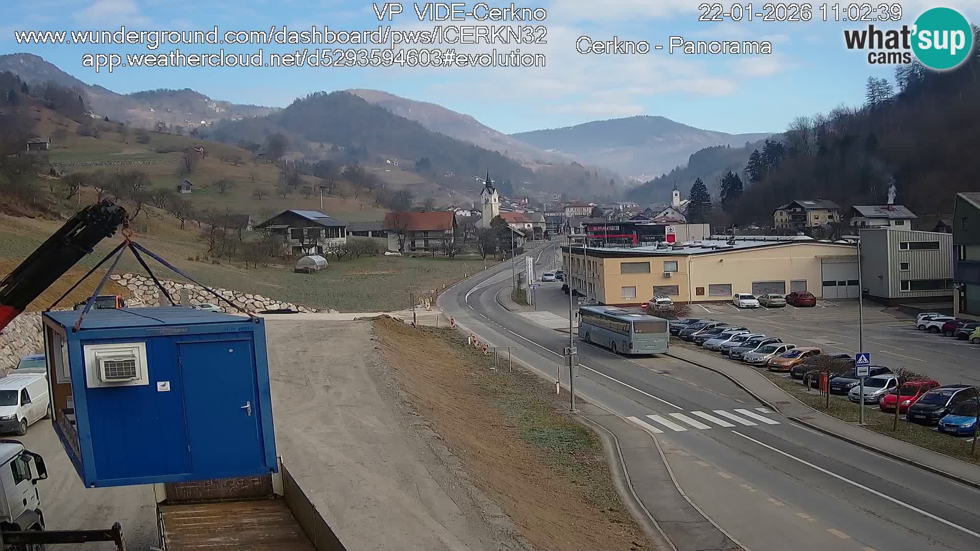 Cerkno city entrance Live Webcam