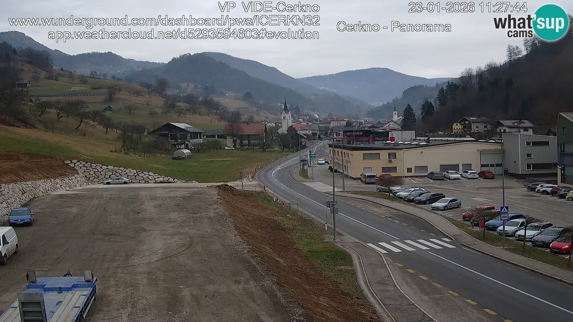 Cerkno entrada a la ciudad Webcam en vivo