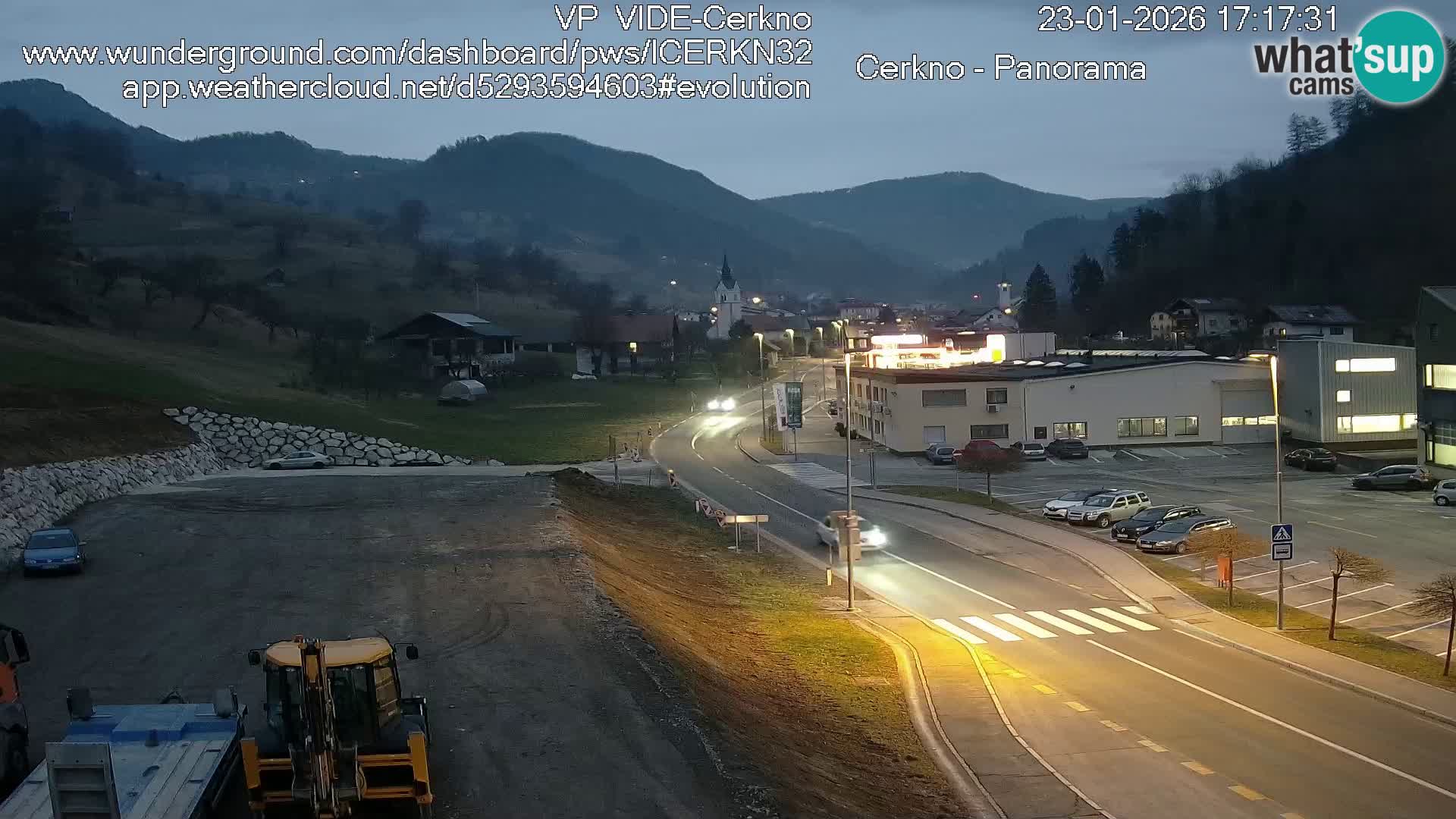 Cerkno city entrance Live Webcam