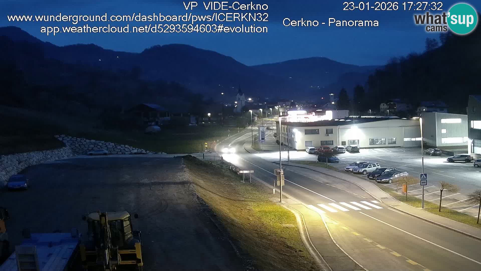Cerkno entrada a la ciudad Webcam en vivo
