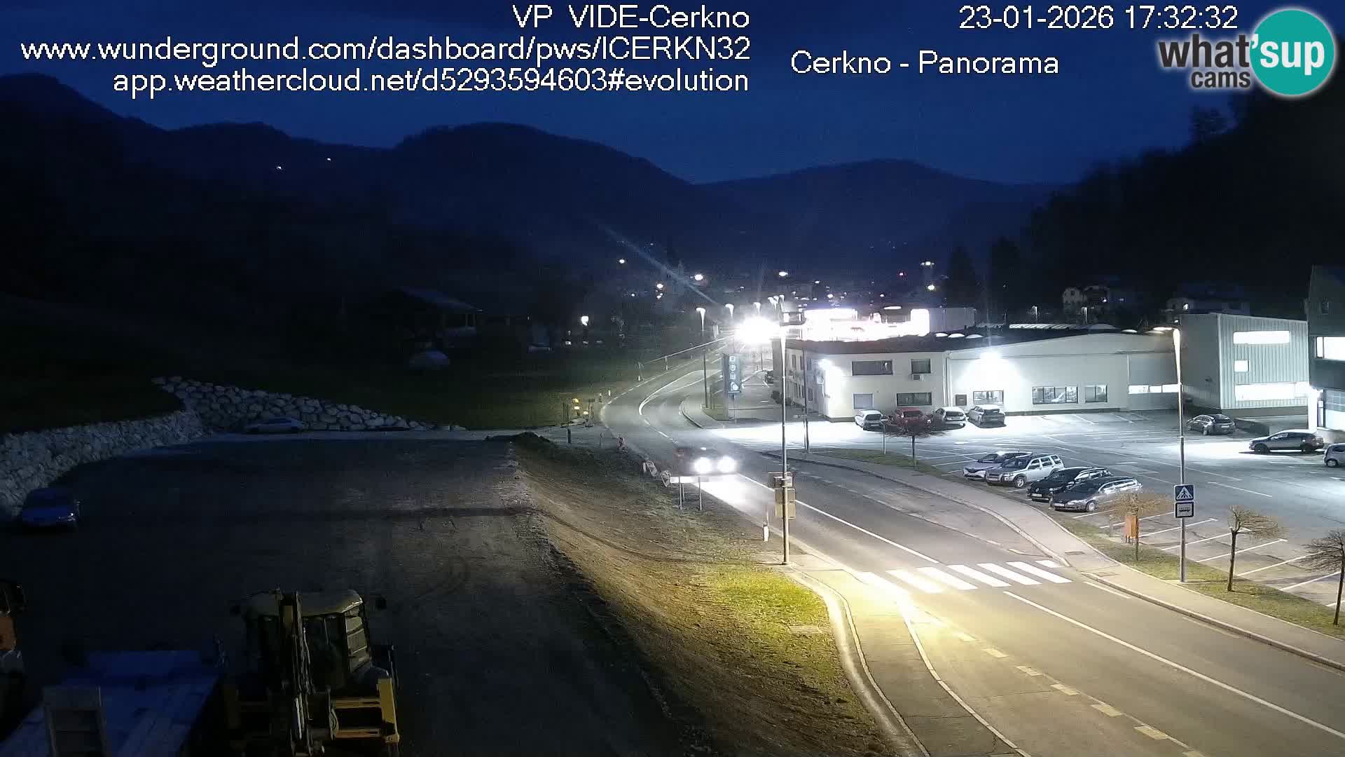 Cerkno entrada a la ciudad Webcam en vivo