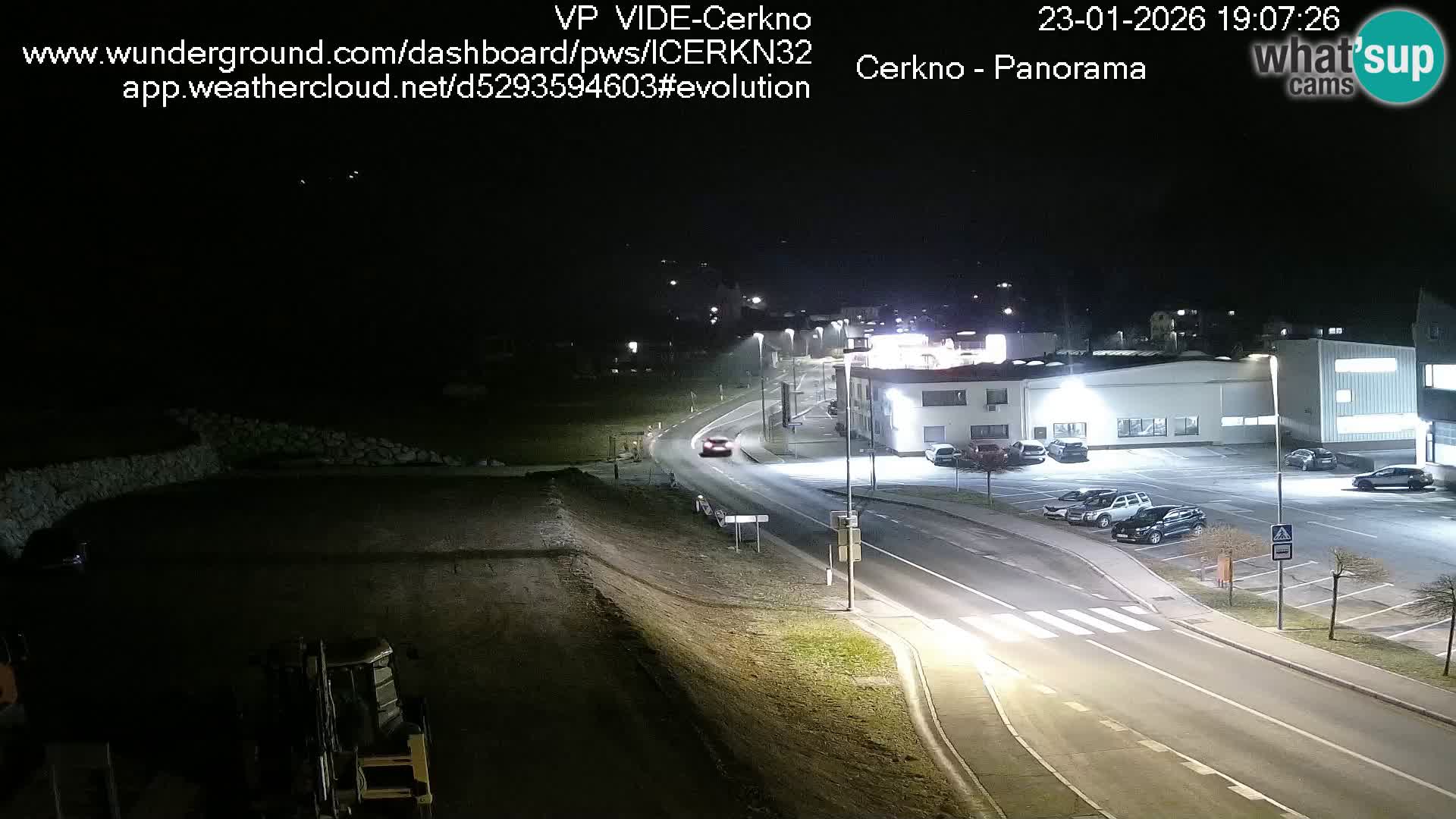 Cerkno city entrance Live Webcam