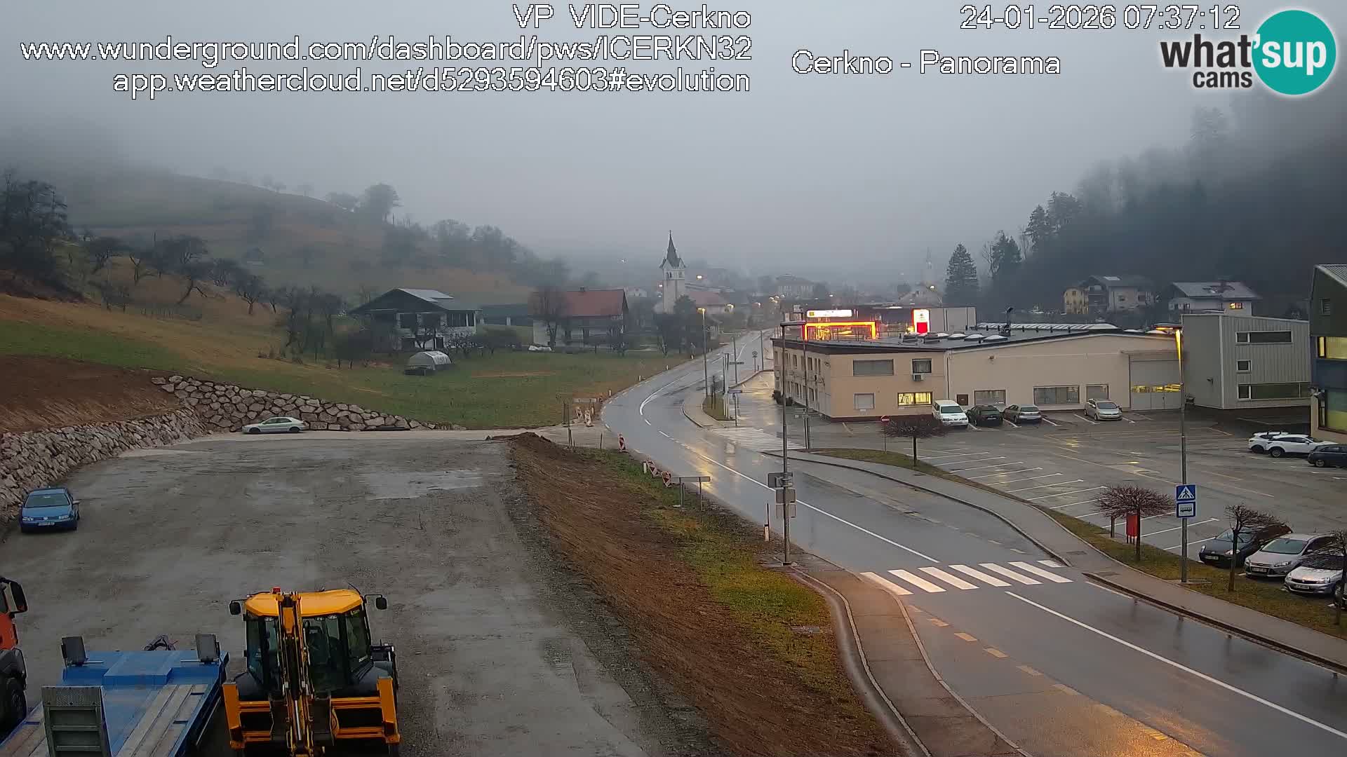 Cerkno city entrance Live Webcam