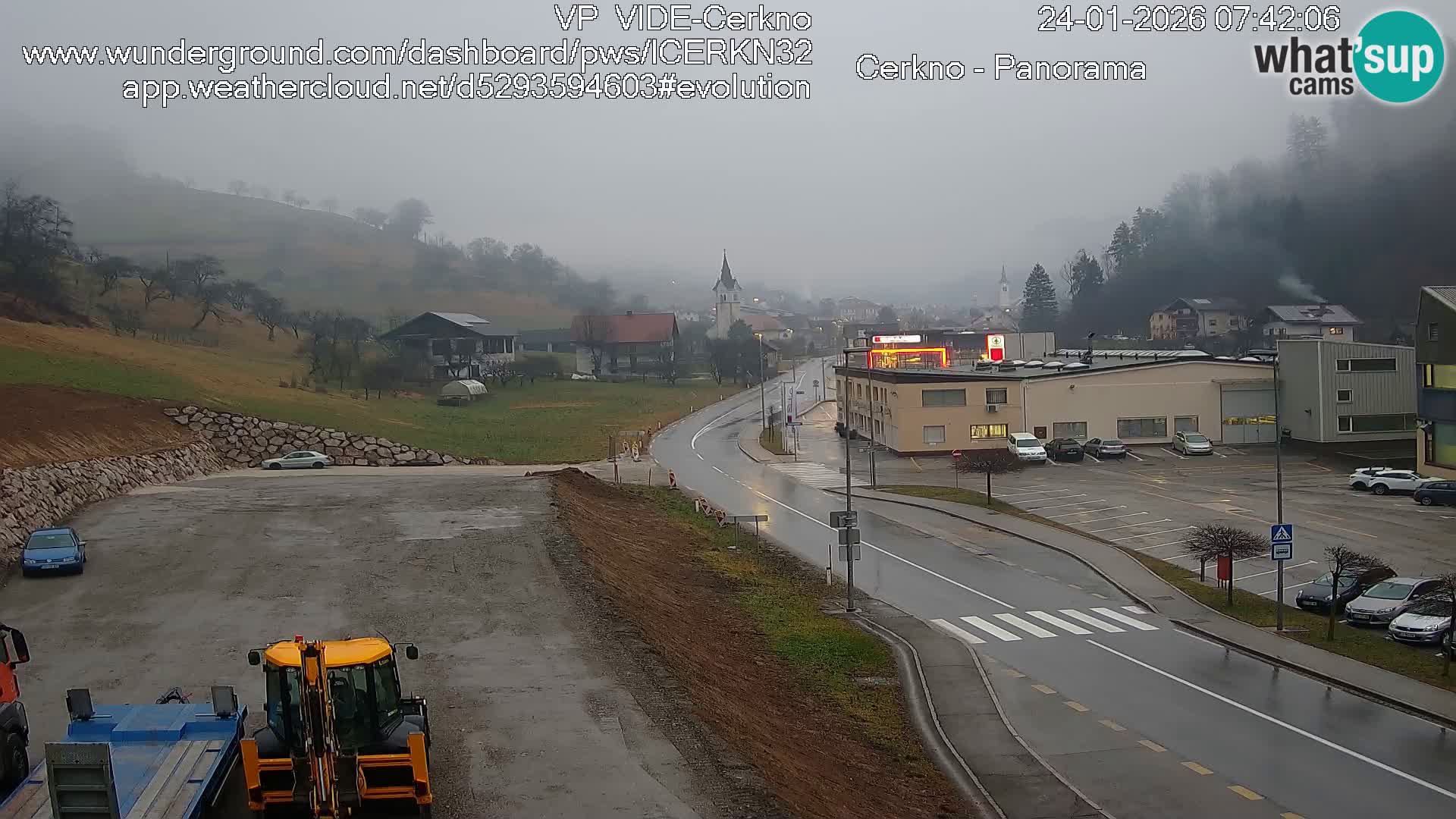 Cerkno city entrance Live Webcam