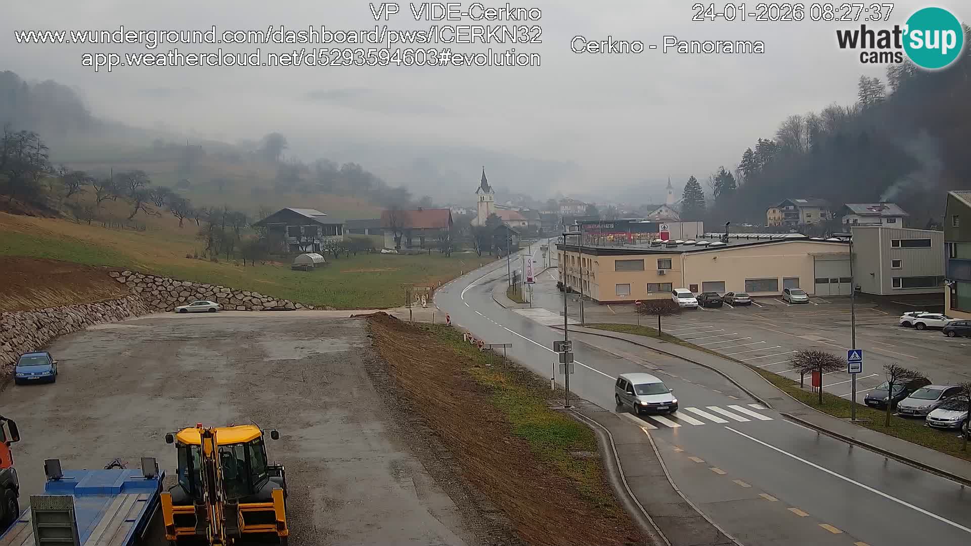 Cerkno city entrance Live Webcam