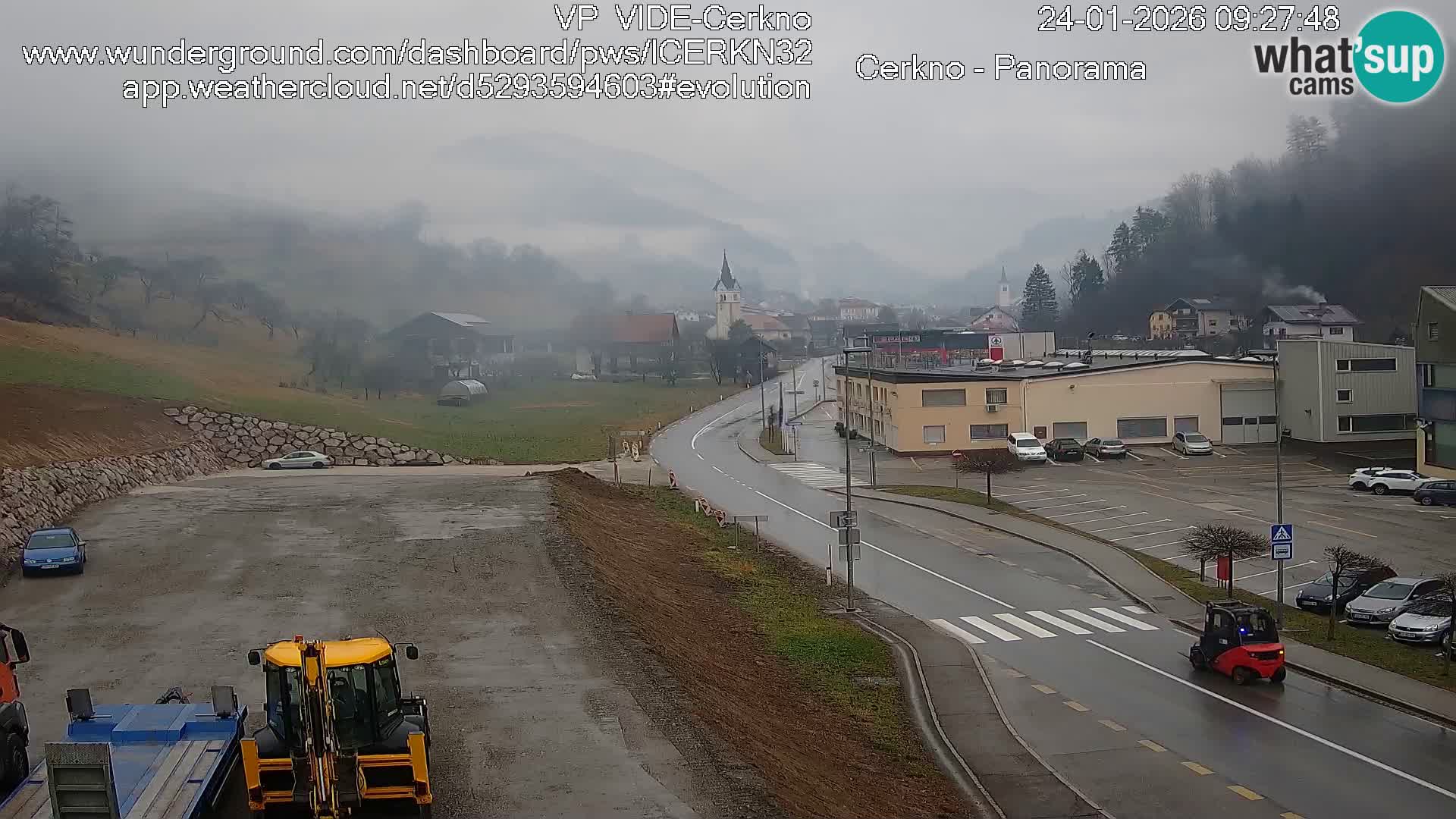 Cerkno city entrance Live Webcam