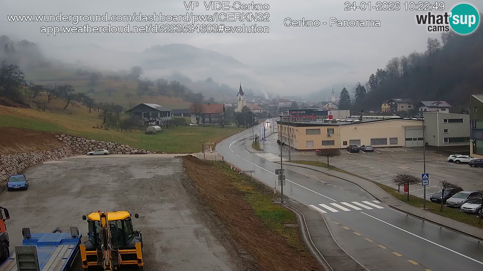 Cerkno city entrance Live Webcam