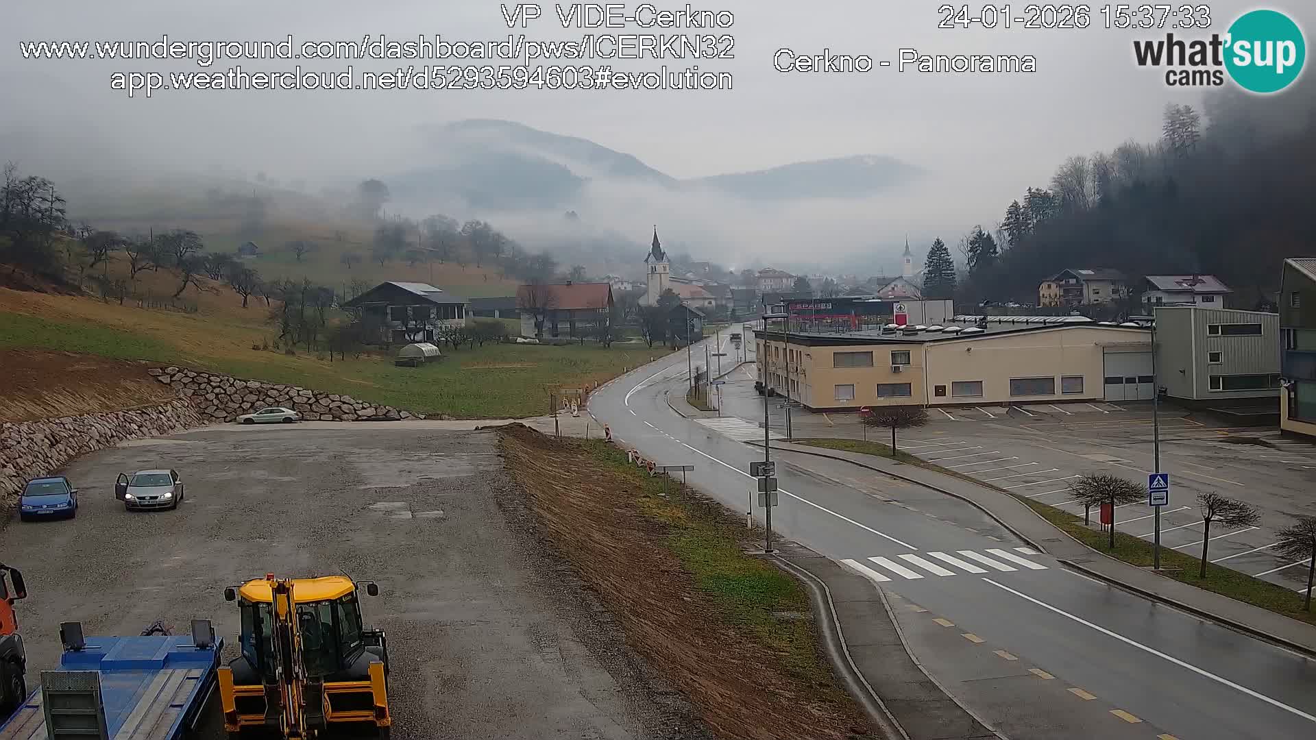 Cerkno entrada a la ciudad Webcam en vivo