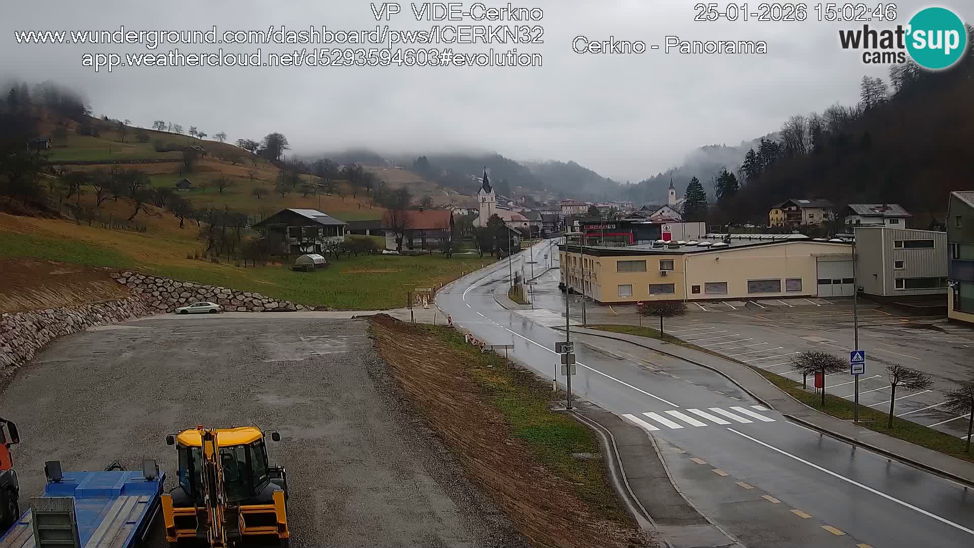 Cerkno city entrance Live Webcam
