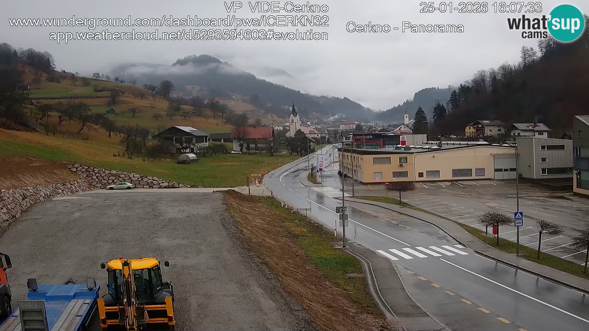 Cerkno entrada a la ciudad Webcam en vivo