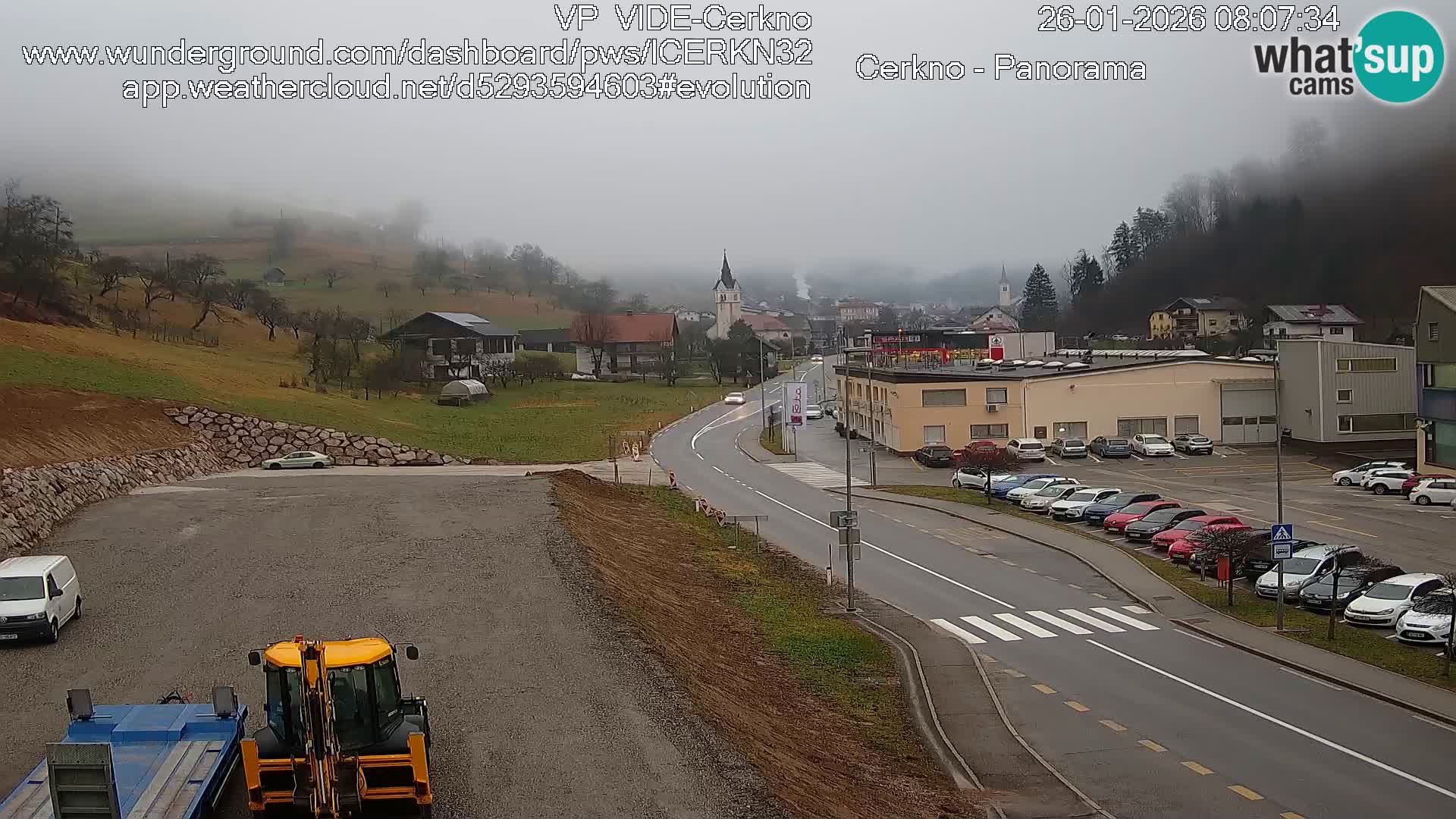 Cerkno entrada a la ciudad Webcam en vivo