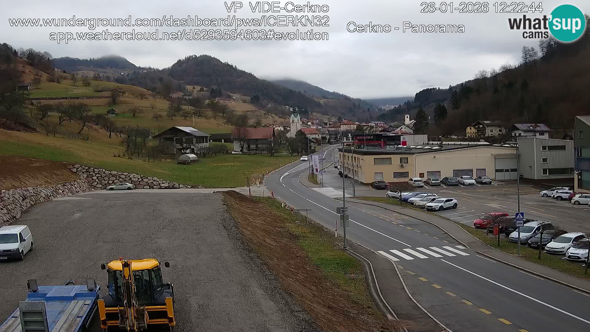 Cerkno city entrance Live Webcam