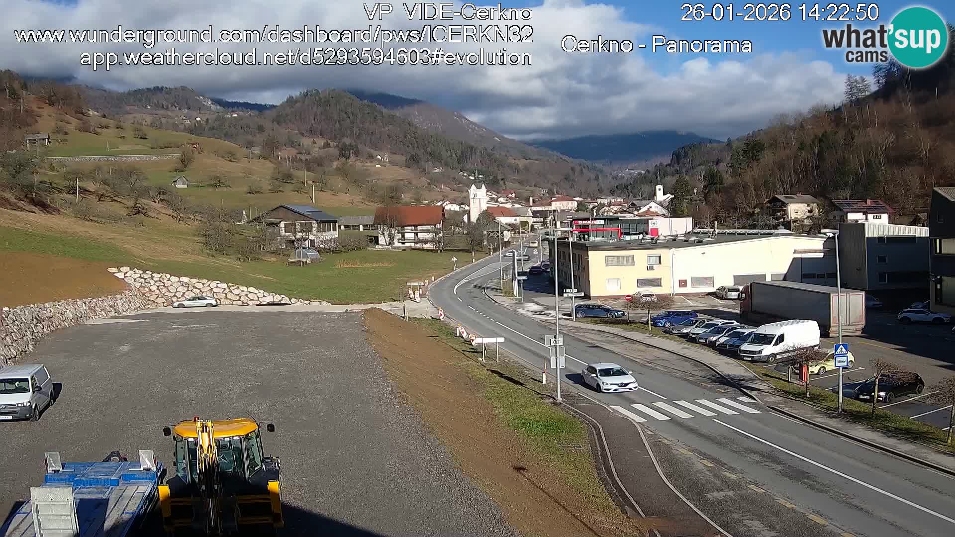 Cerkno city entrance Live Webcam