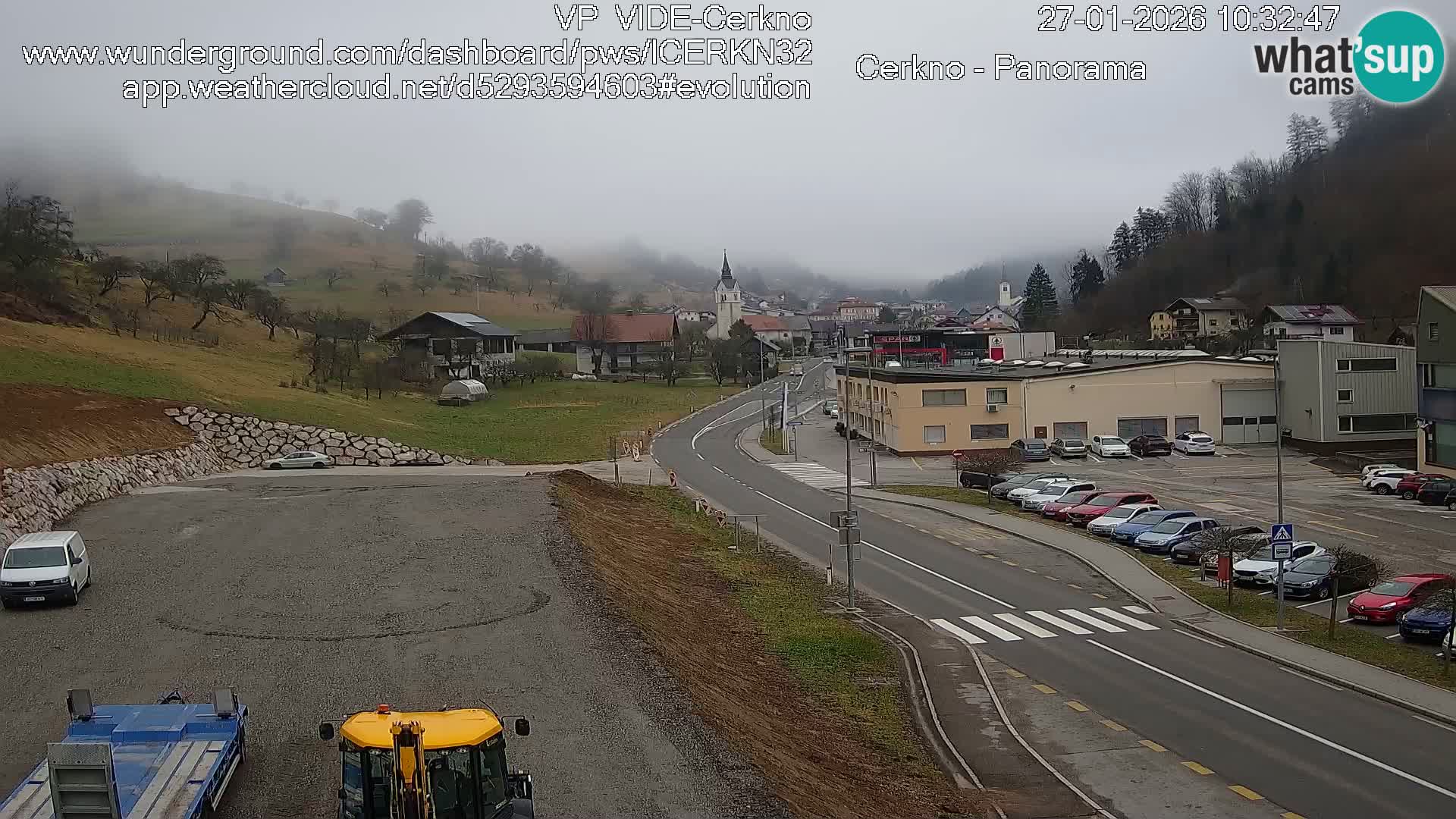 Webcam en direct – Entrée de la ville de Cerkno