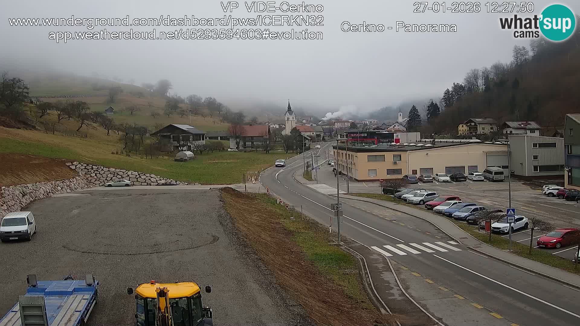 Cerkno entrada a la ciudad Webcam en vivo