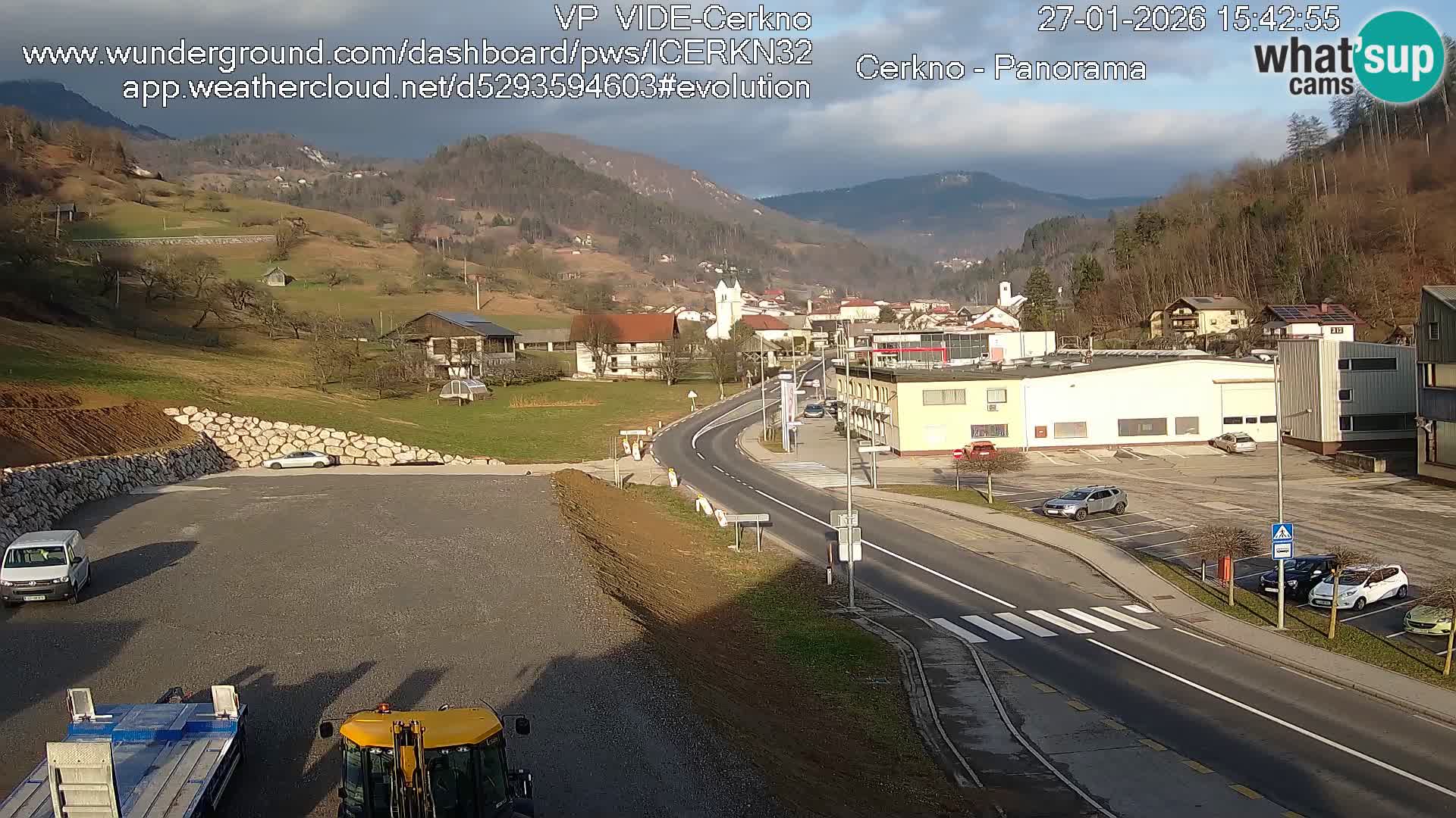 Cerkno entrada a la ciudad Webcam en vivo
