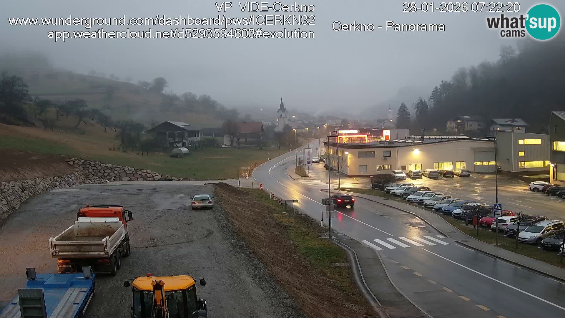 Cerkno city entrance Live Webcam