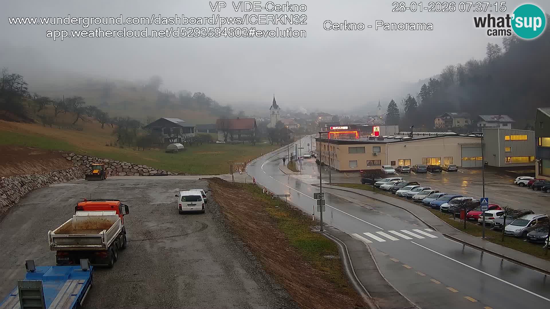 Cerkno city entrance Live Webcam