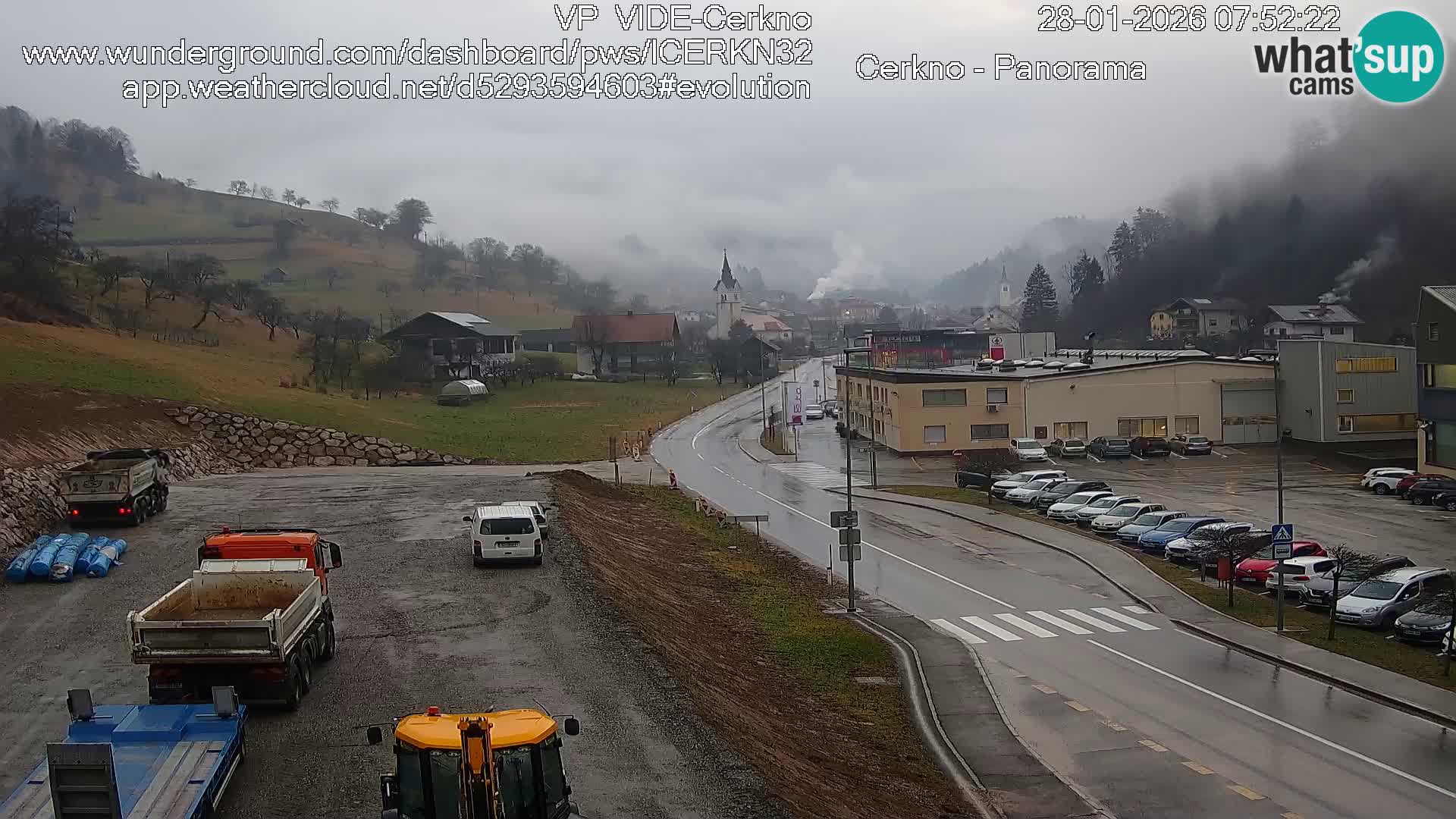 Cerkno city entrance Live Webcam