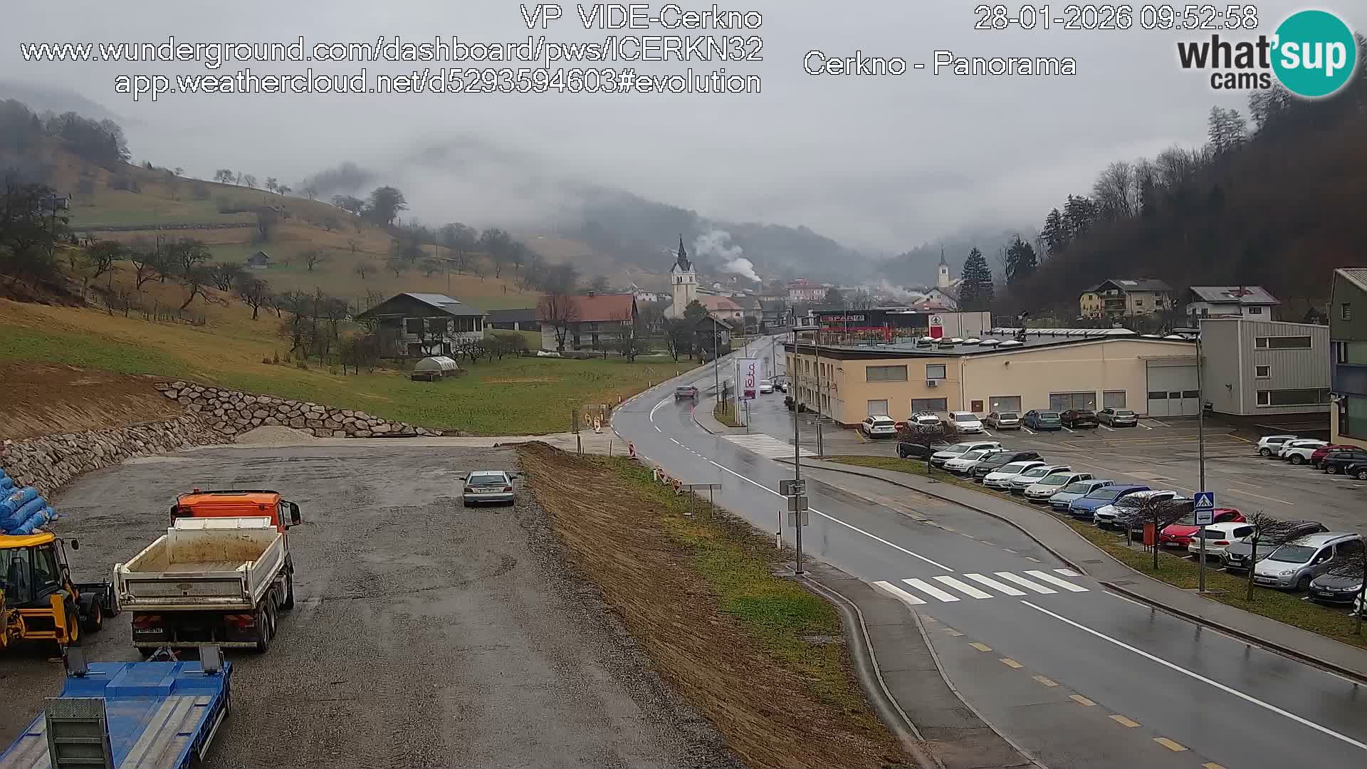 Cerkno city entrance Live Webcam