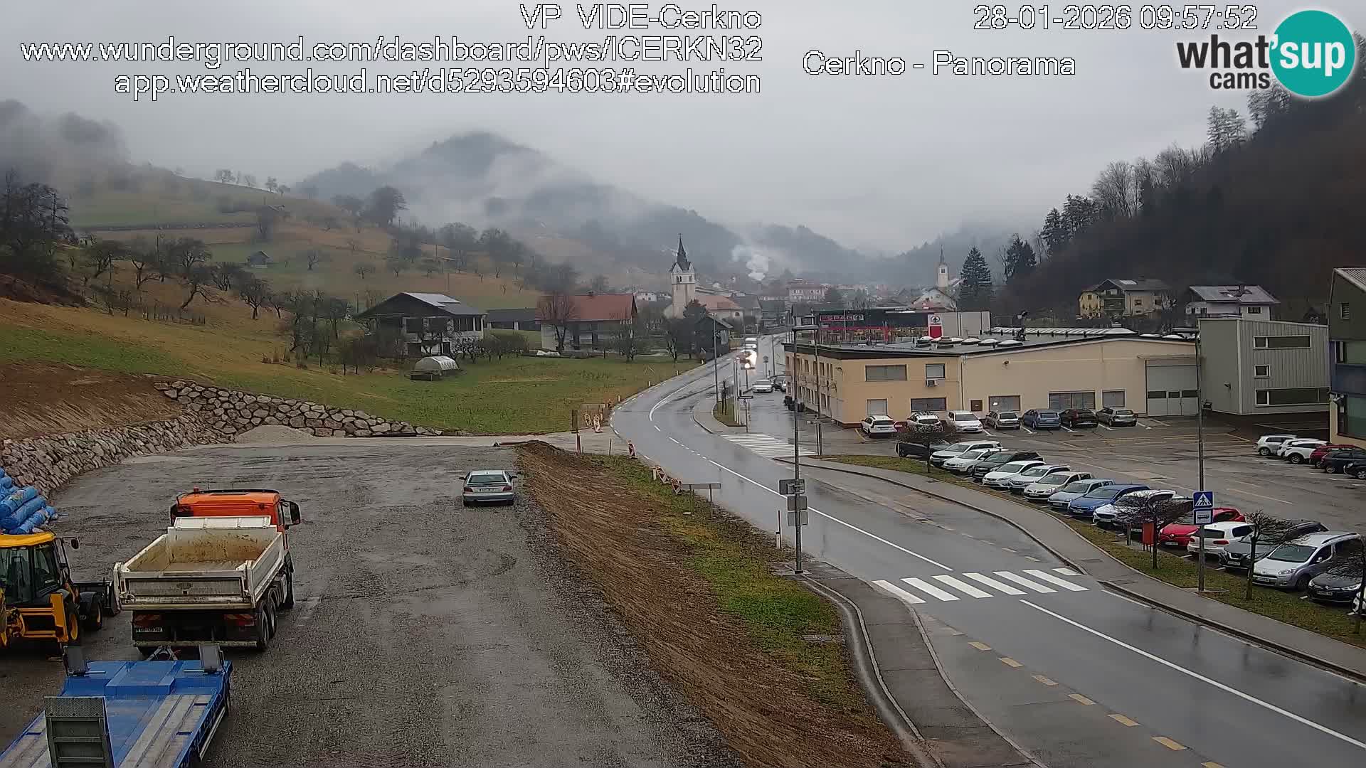 Cerkno city entrance Live Webcam