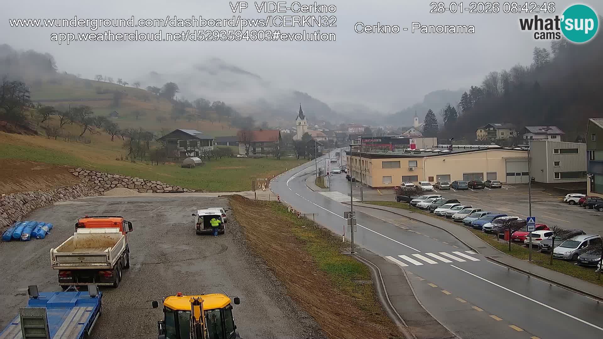 Cerkno entrada a la ciudad Webcam en vivo