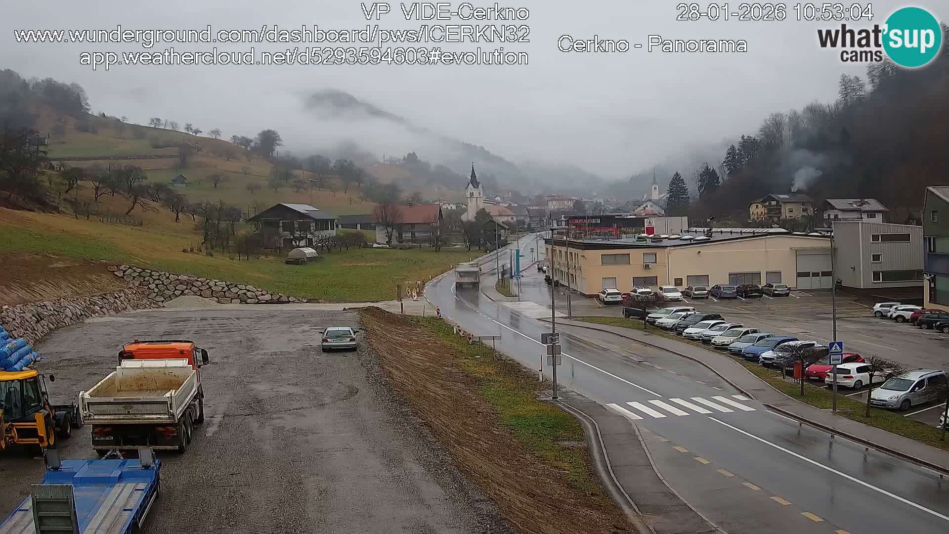 Cerkno city entrance Live Webcam