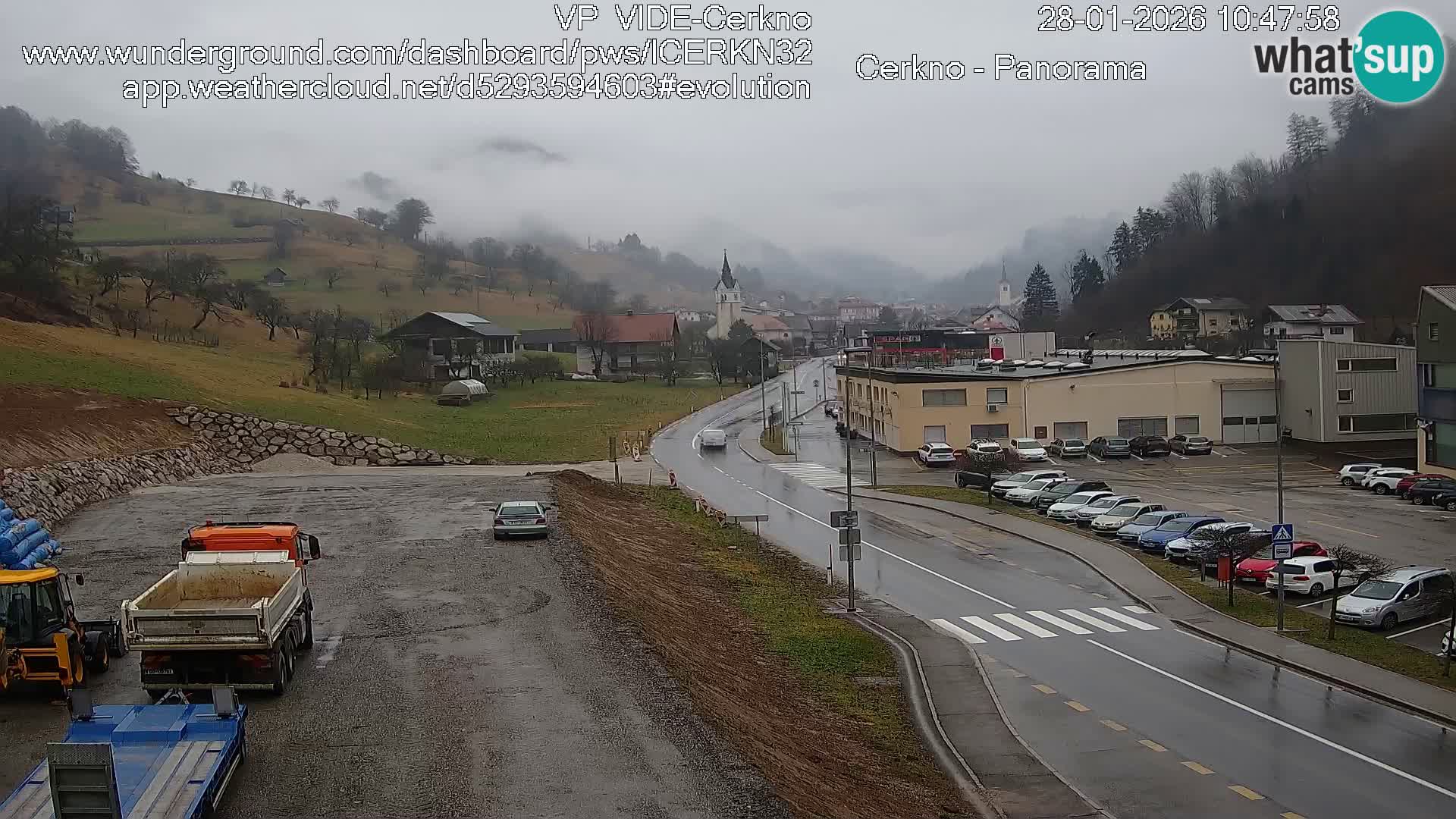Cerkno entrada a la ciudad Webcam en vivo